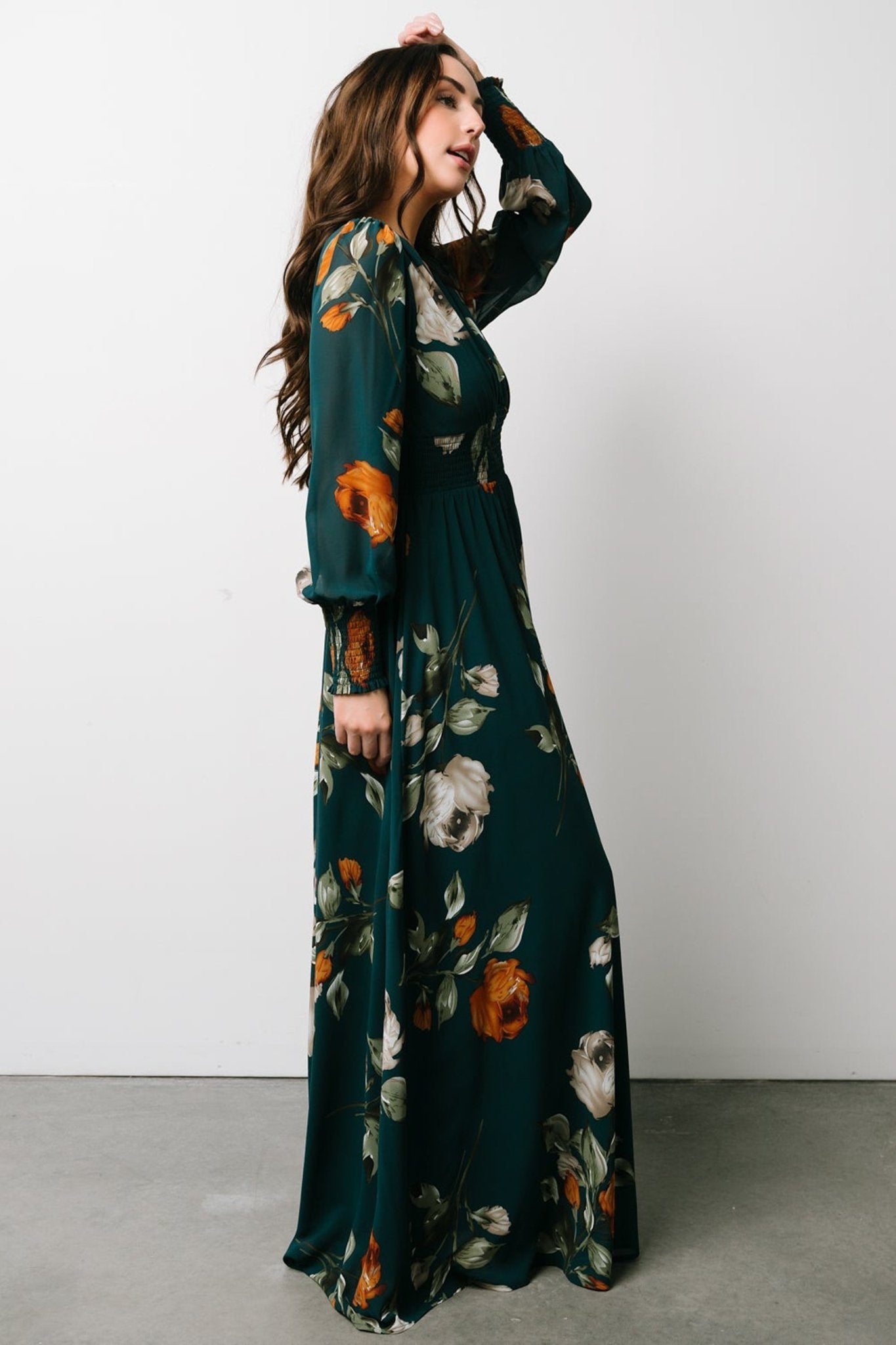 Olivia Maxi Dress | Deep Topaz Floral Cheap With Paypal