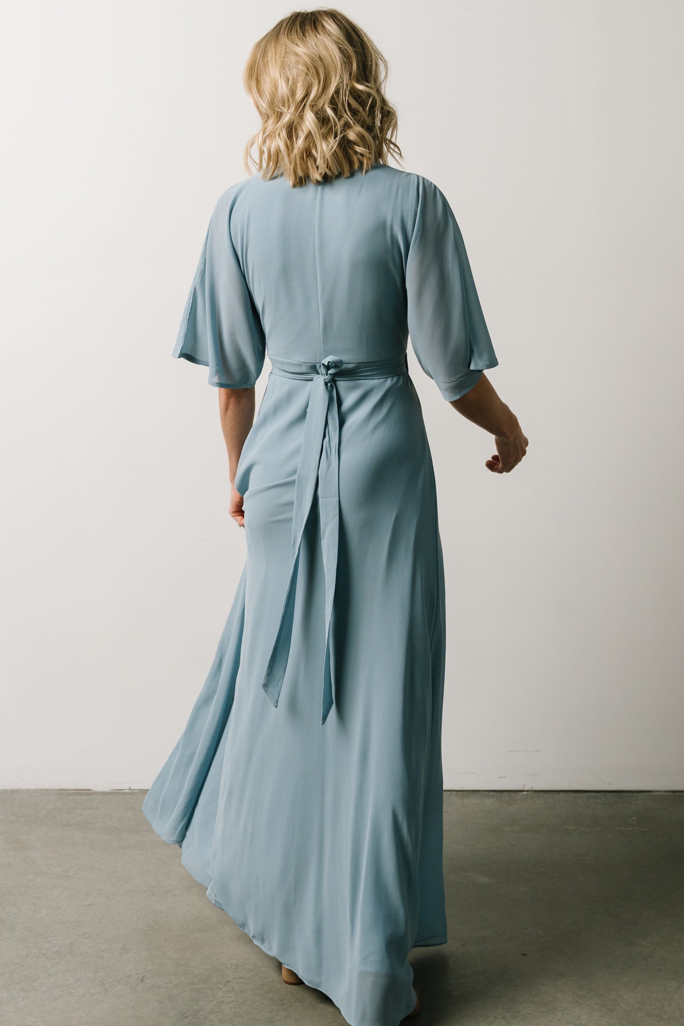 Lilly Wrap Maxi Dress | Dusty Blue Shop For