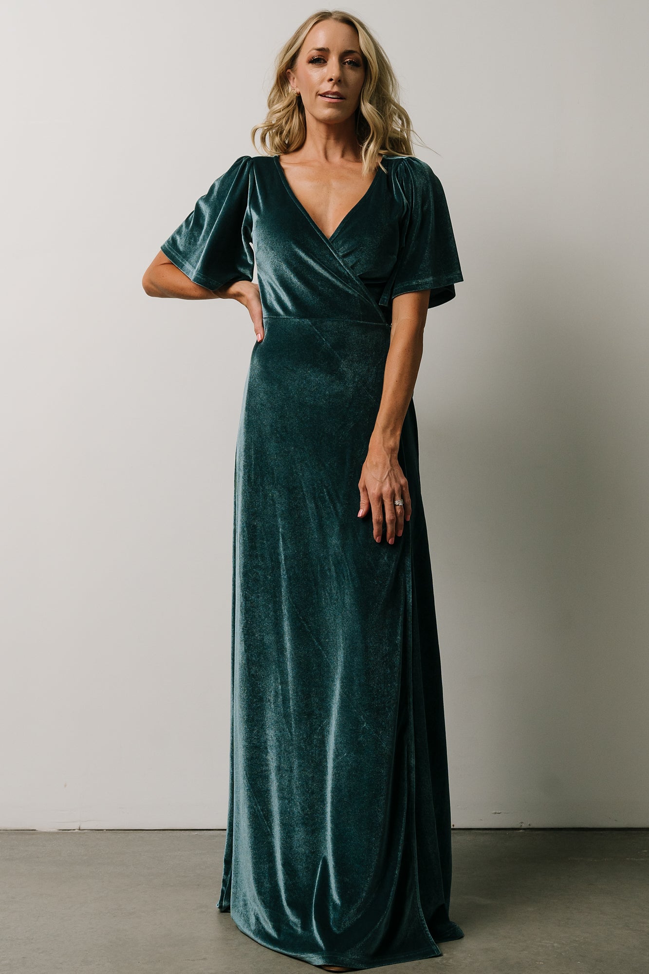 Meghan Velvet Wrap Maxi Dress | Persian Blue Buy Cheap Wiki