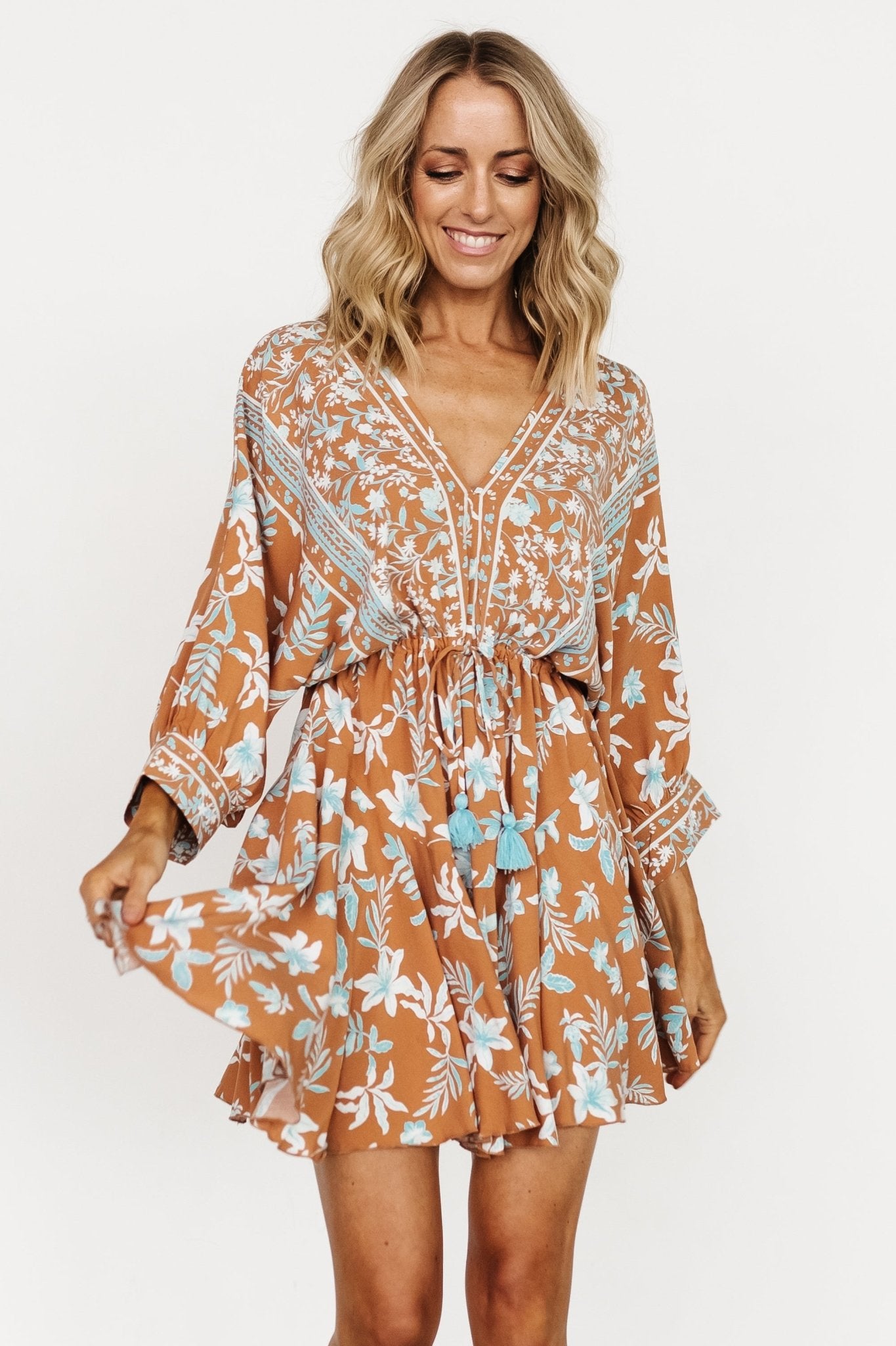 Adria Mini Dress | Camel + Blue Cheap Eastbay