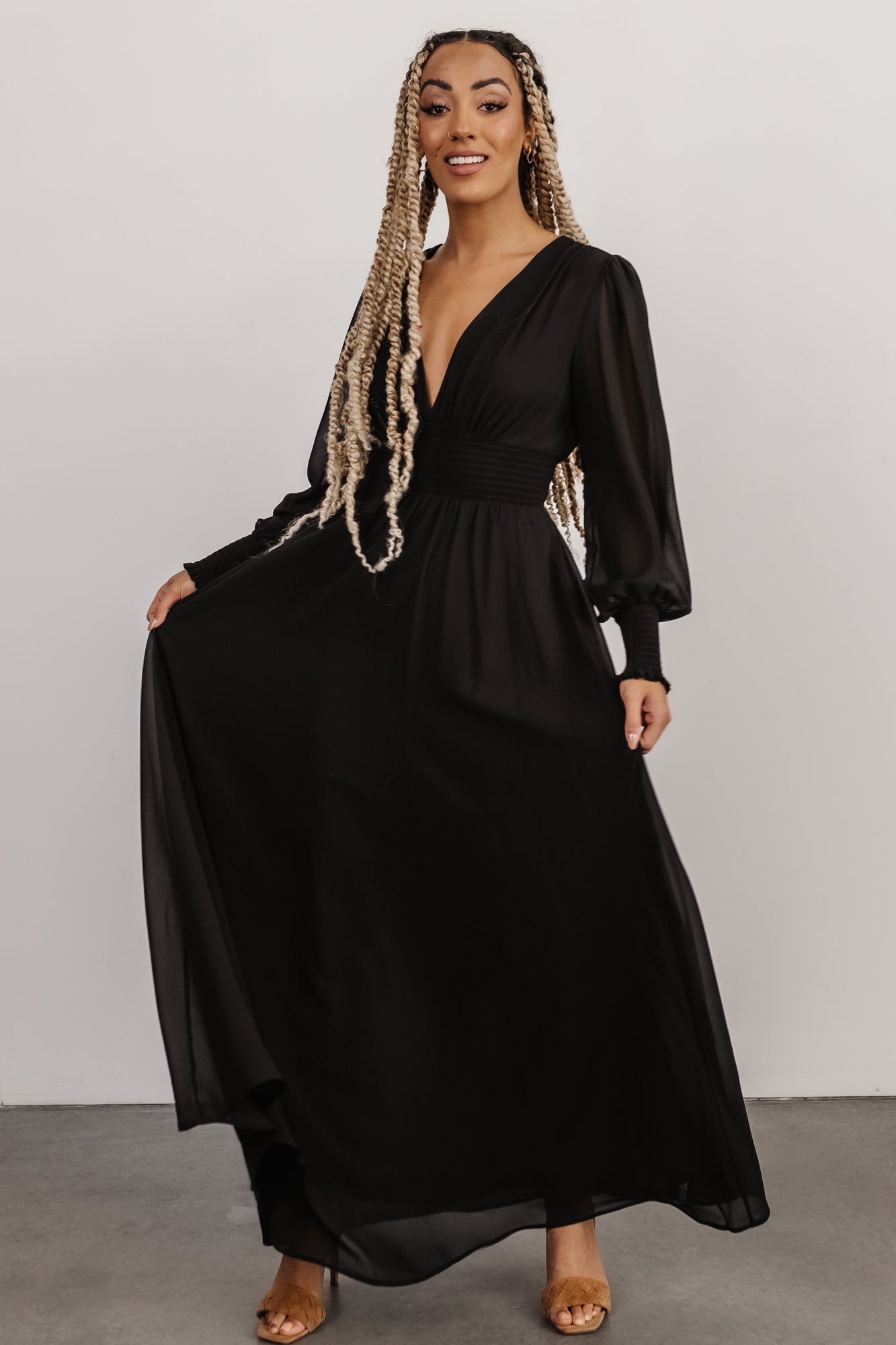 Olivia Maxi Dress | Black Buy Cheap Manchester Great Sale