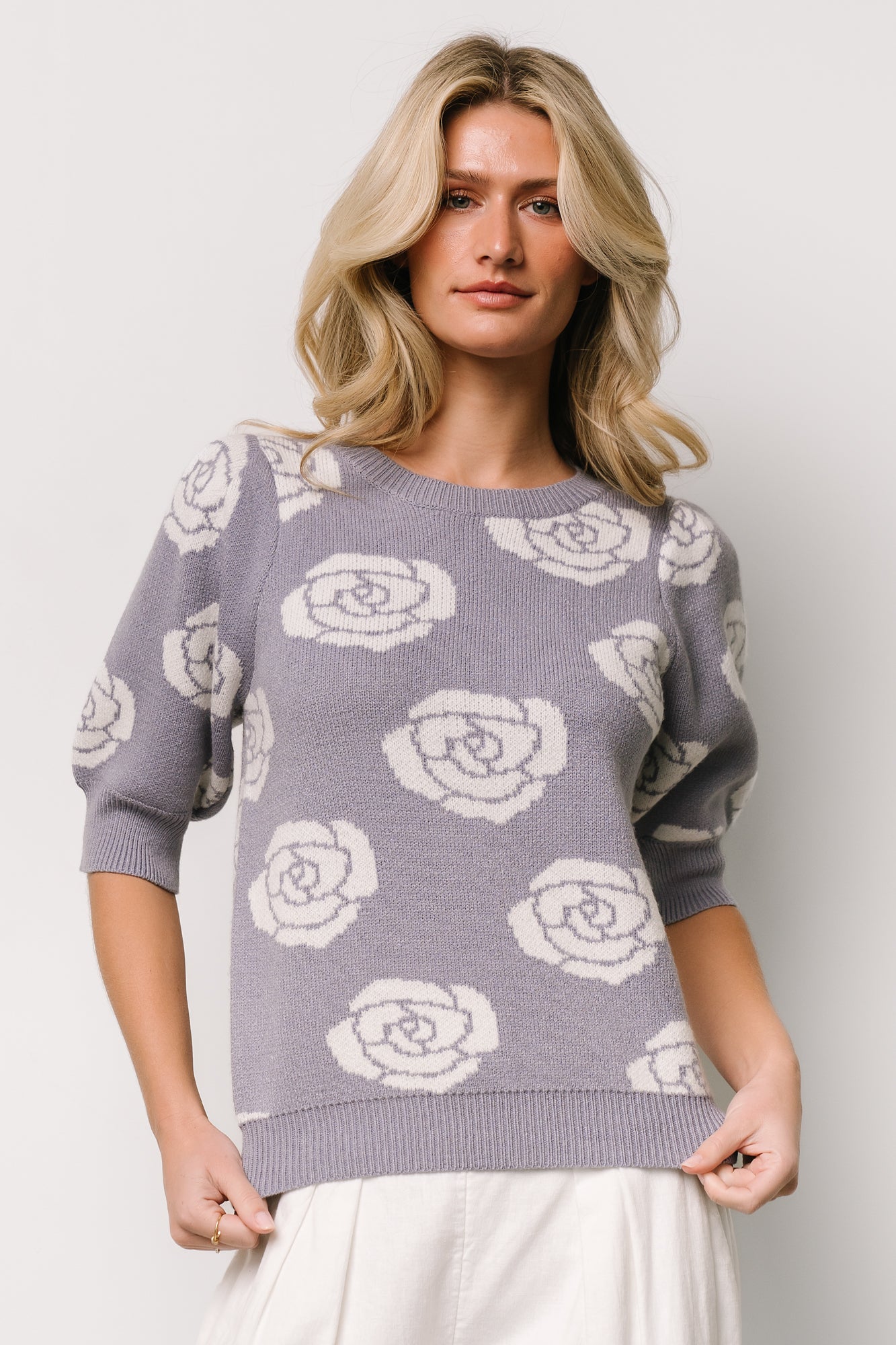 Belle Sweater Top | Dusty Lavender Wiki Cheap Online