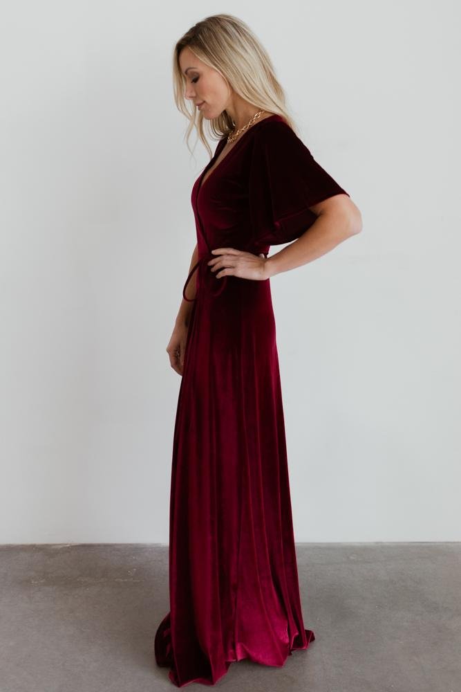 Meghan Velvet Wrap Maxi Dress | Mulberry Sale Affordable