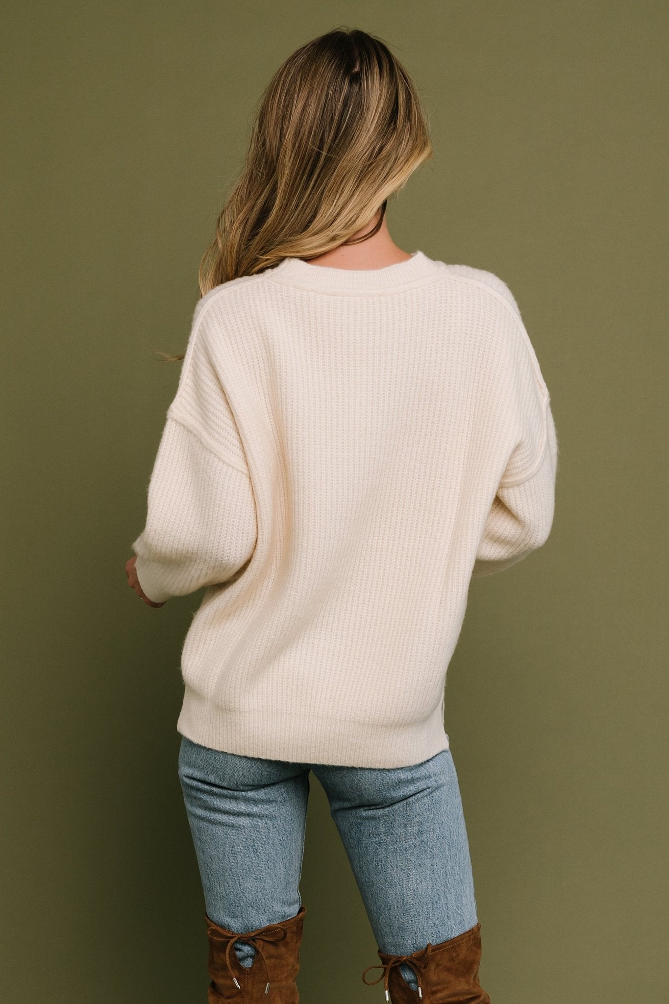 Jacey Knit Sweater | Ivory Discount Low Cost