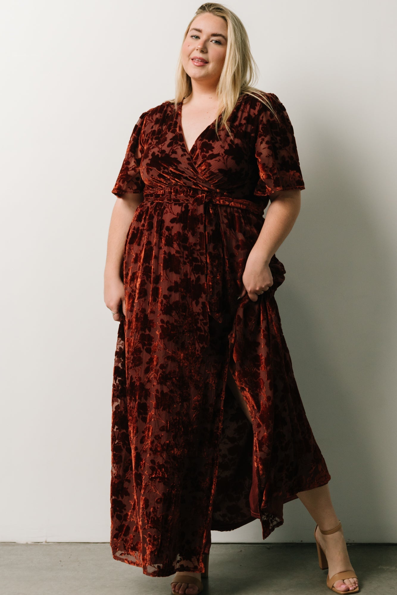 Uma Velvet Maxi Dress | Copper Floral Shop Offer Cheap Online