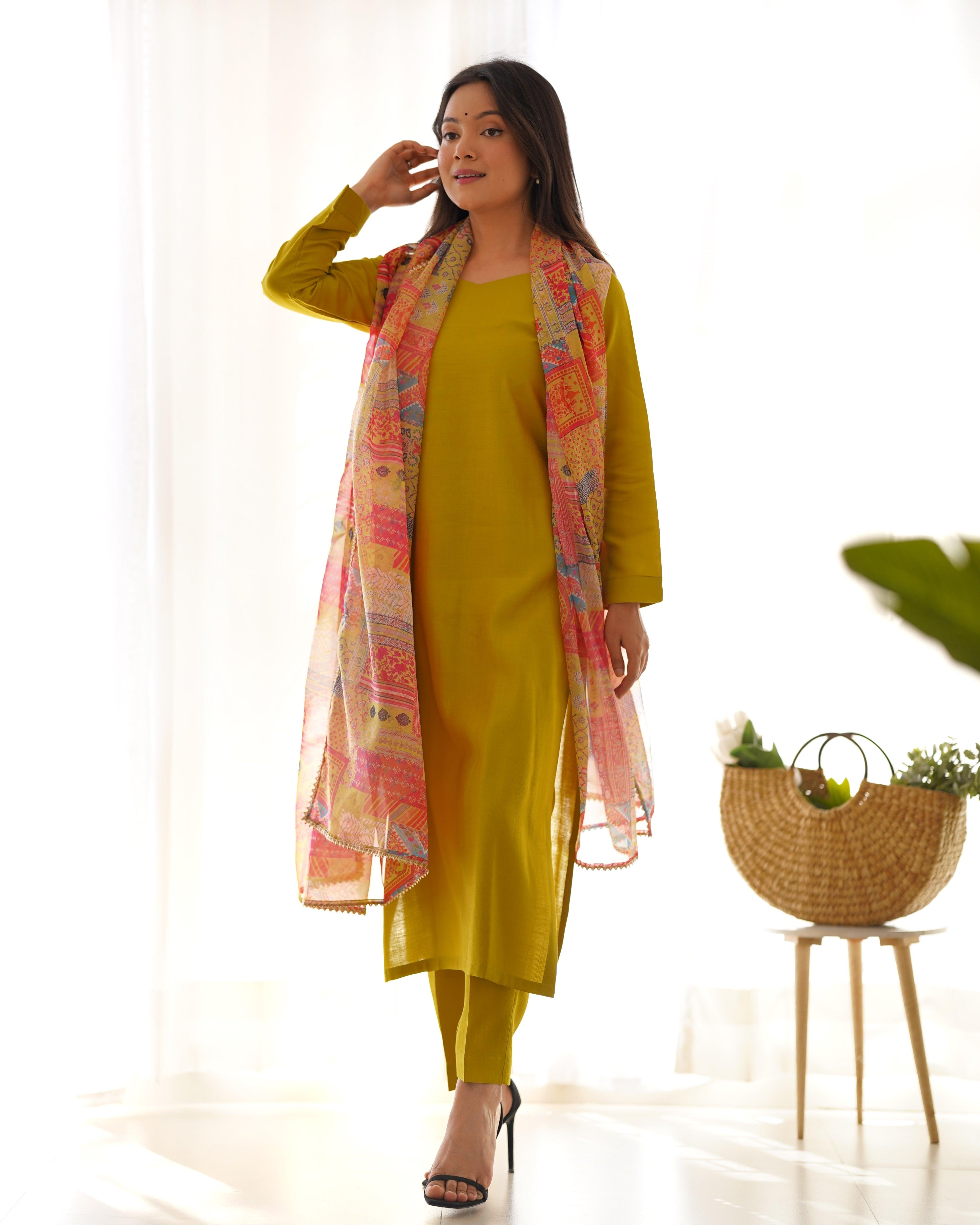 Amazing Pure Viscous Straight Kutta Pant Suit Exclusive Online