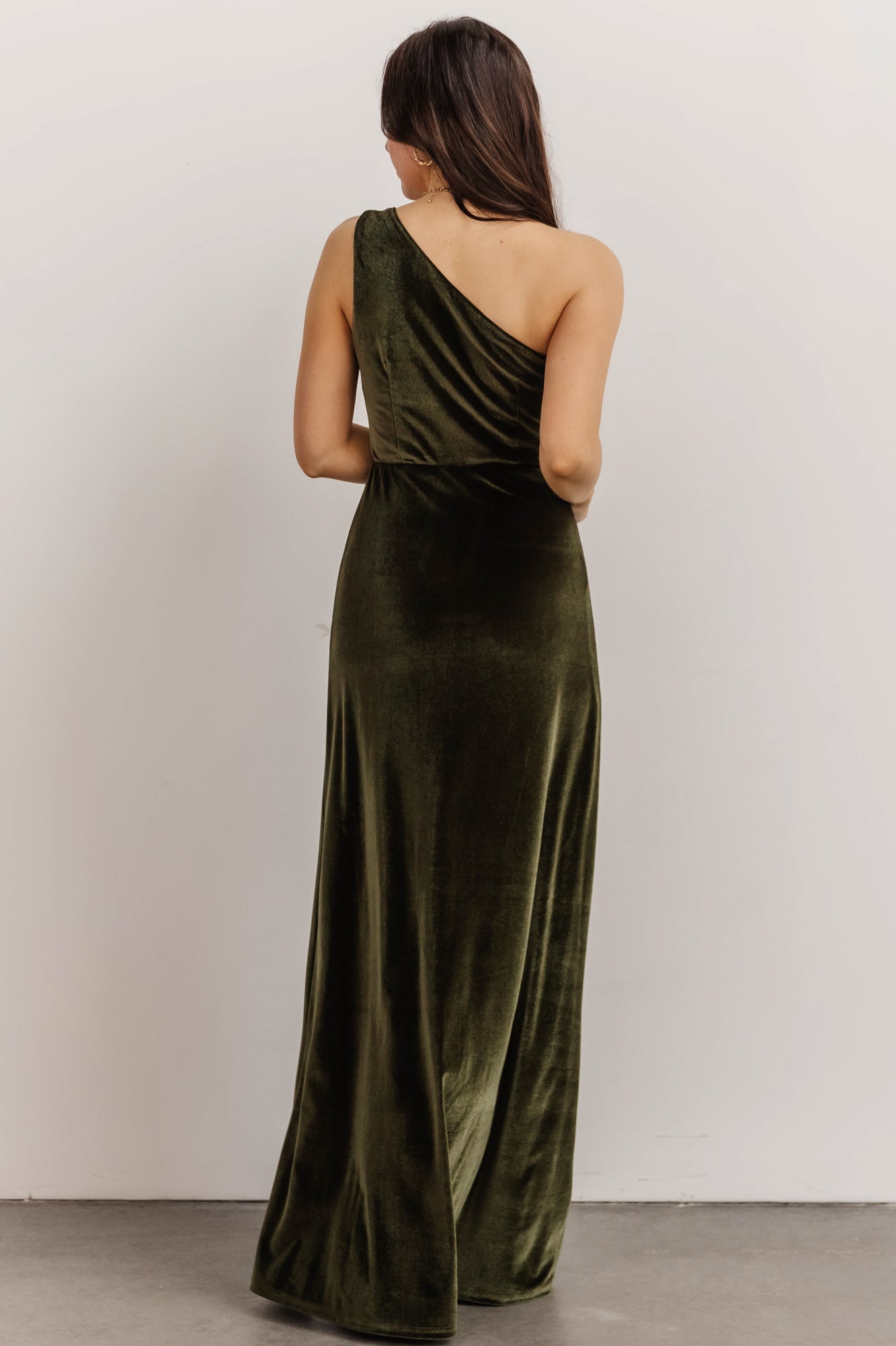 Tatiana Velvet One Shoulder Maxi Dress | Olive Discount Authentic Online