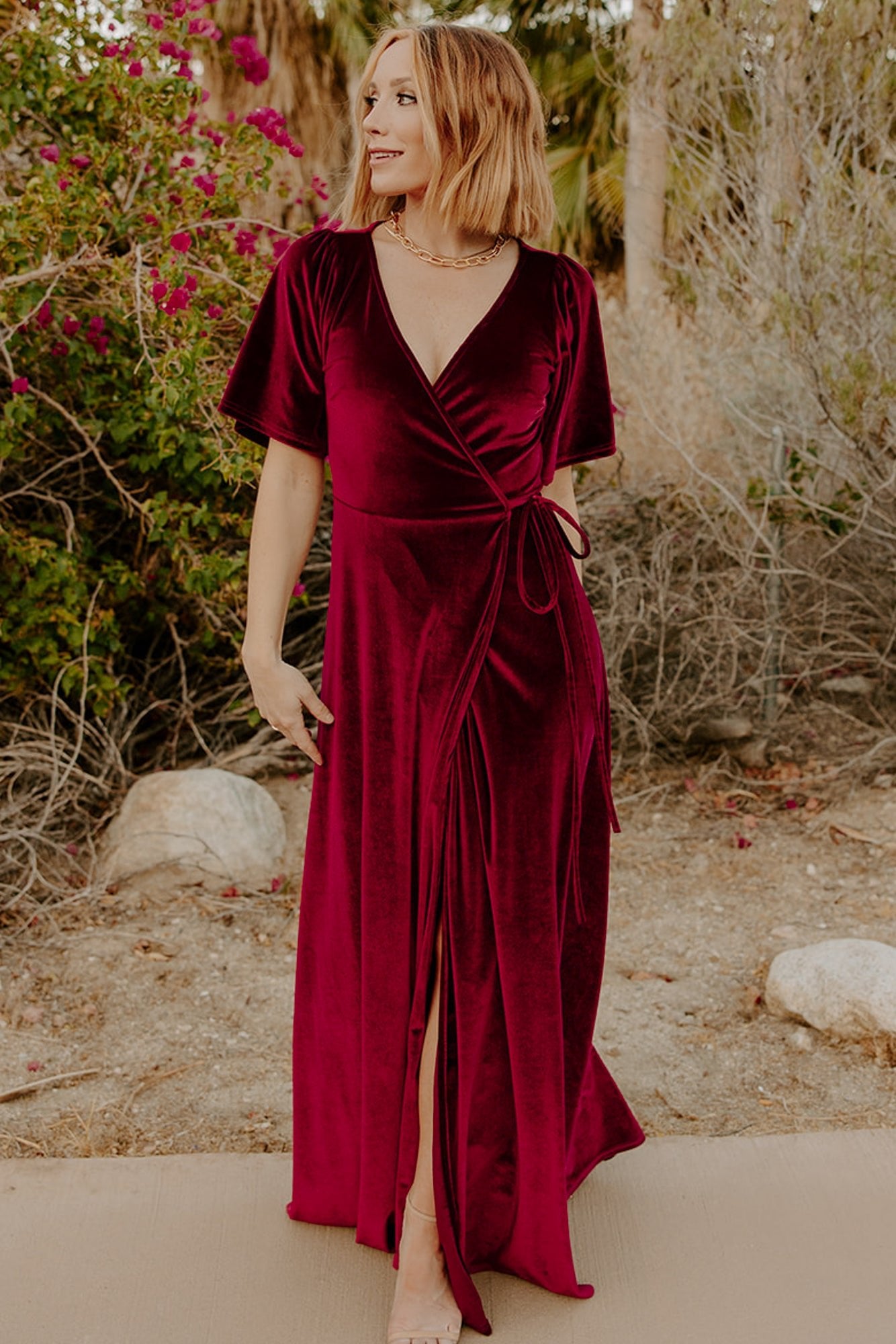 Meghan Velvet Wrap Maxi Dress | Mulberry Sale Affordable