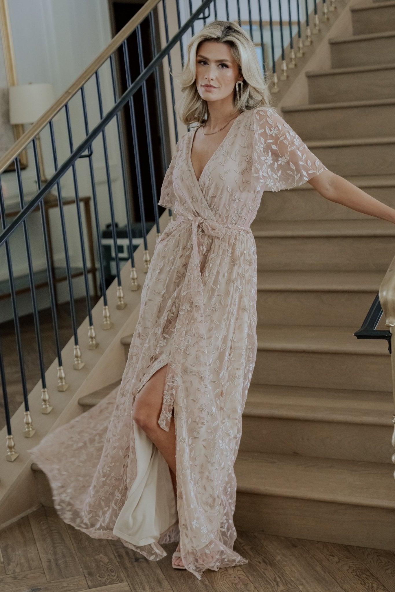 Marseille Embossed Maxi Dress | Champagne Clearance Wiki