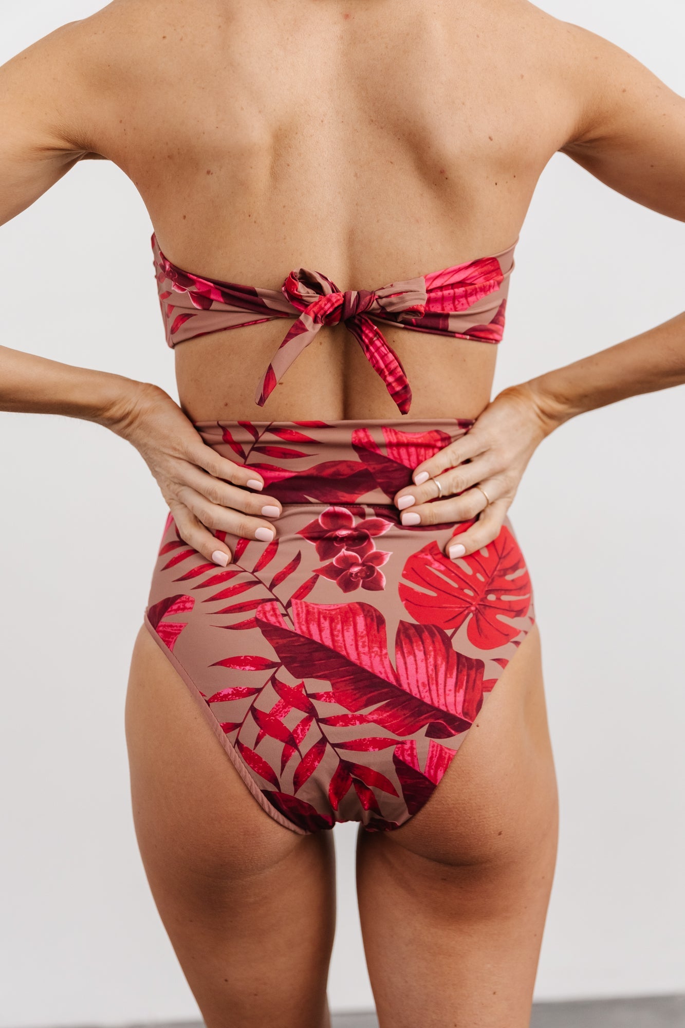 Milos High Waist Bikini Bottom | Red Print Buy Cheap Eastbay