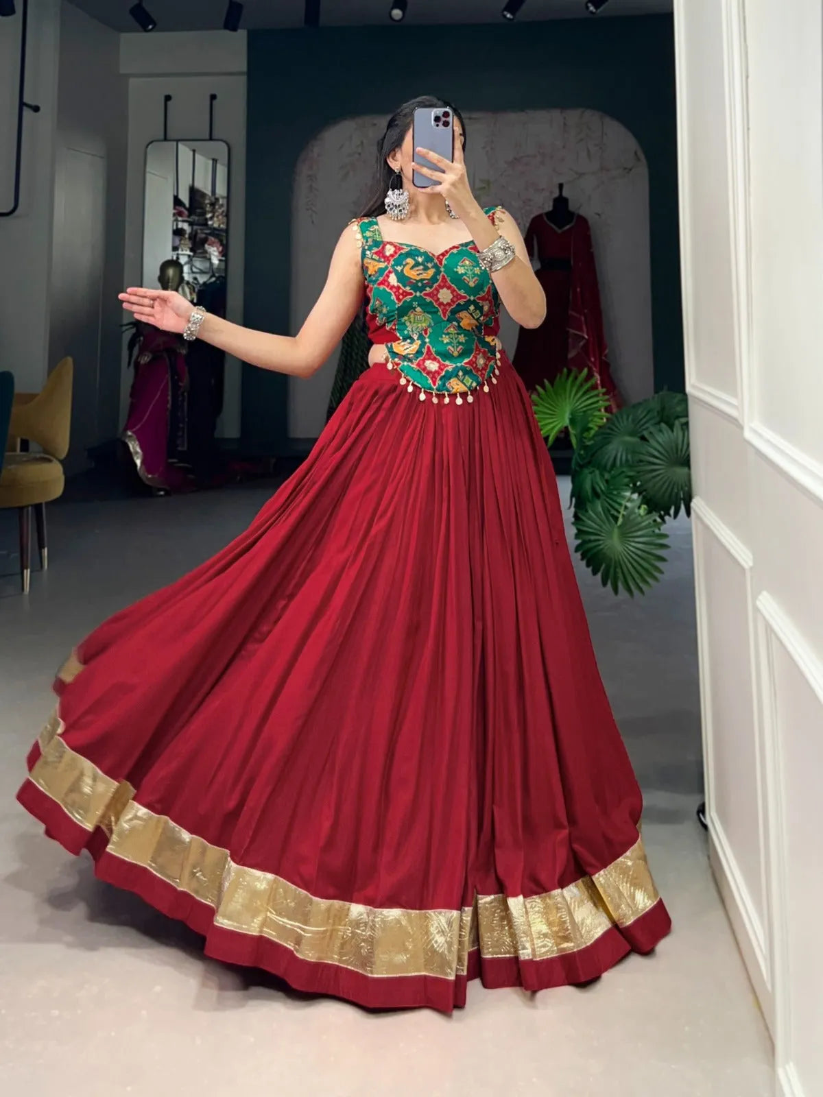 Enchanting Pure Rayon Embbosed Design Lehenga Choli Low Shipping Fee Online