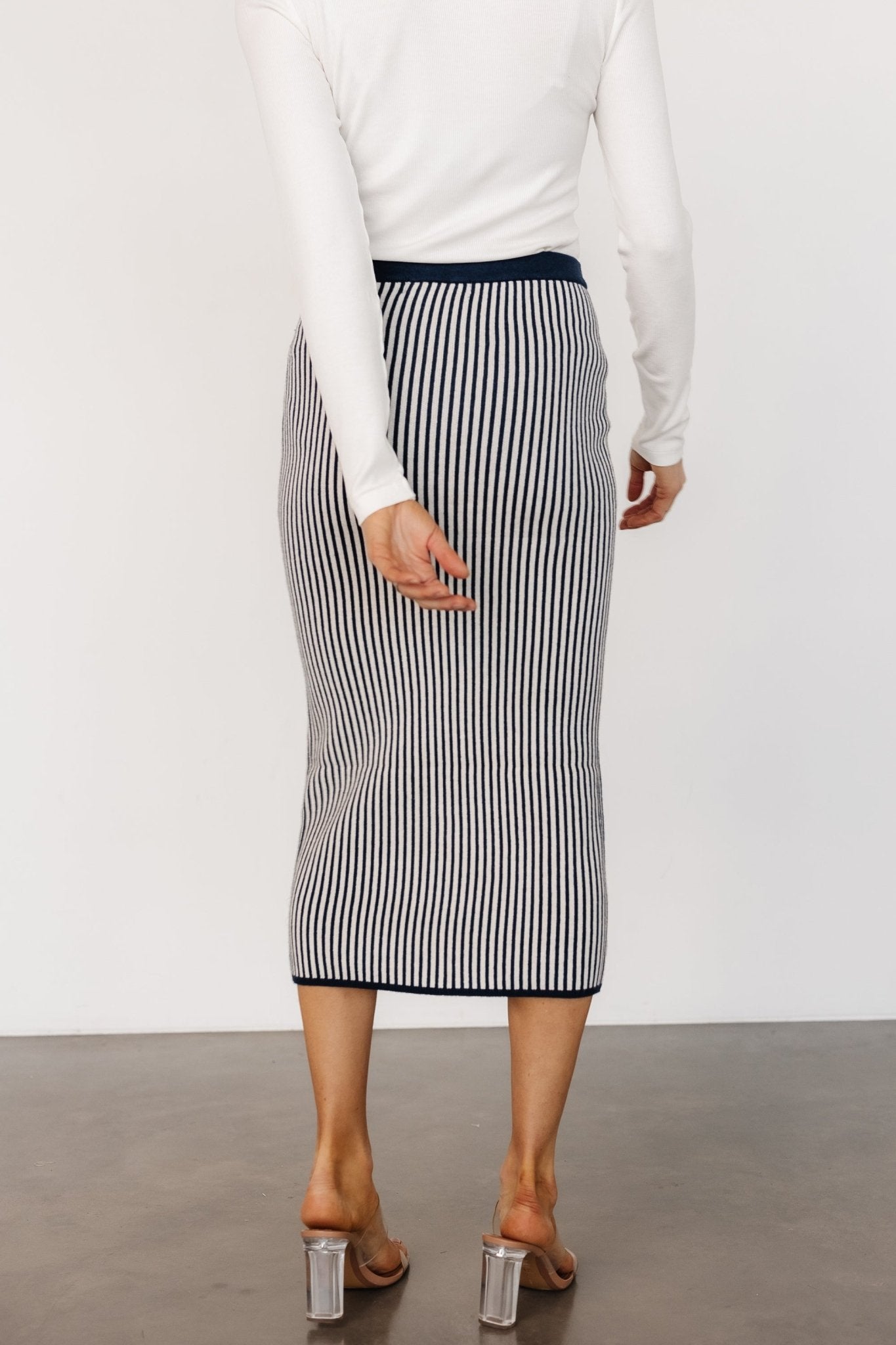 Alonso Knit Midi Skirt | Navy Stripe Cheap Sale Footaction