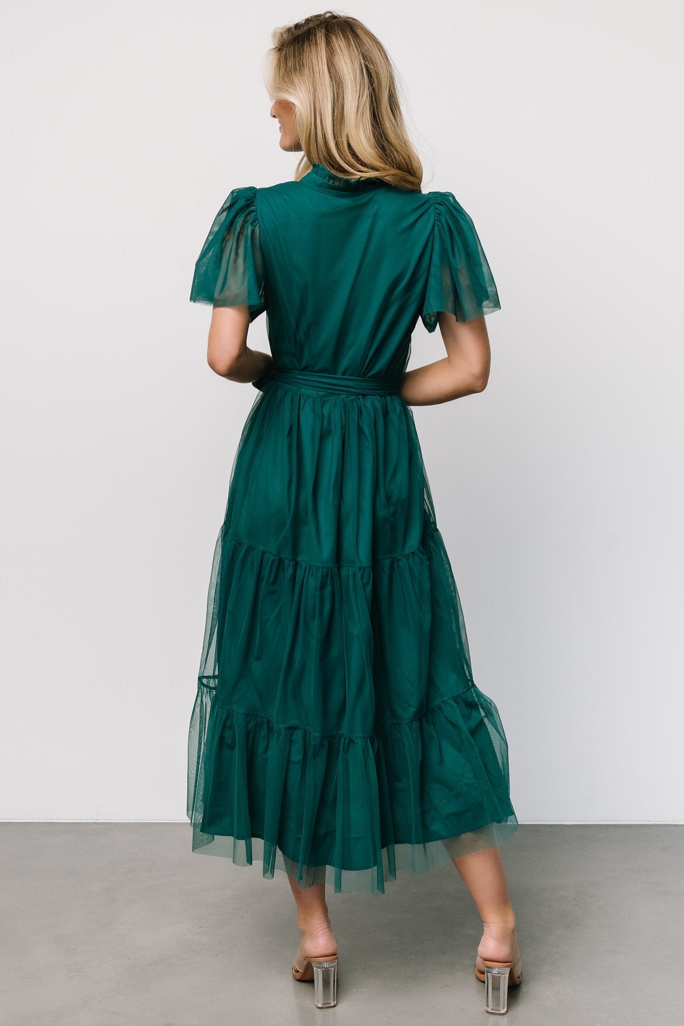 Medina Tulle Midi Dress | Emerald Collections Cheap Pice