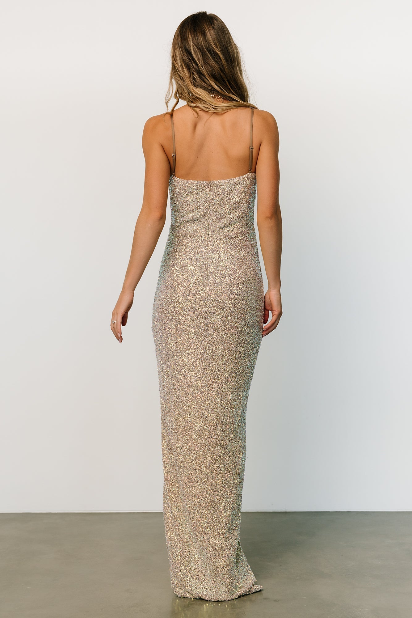 Melania Sequin Gown | Natural Best Wholesale