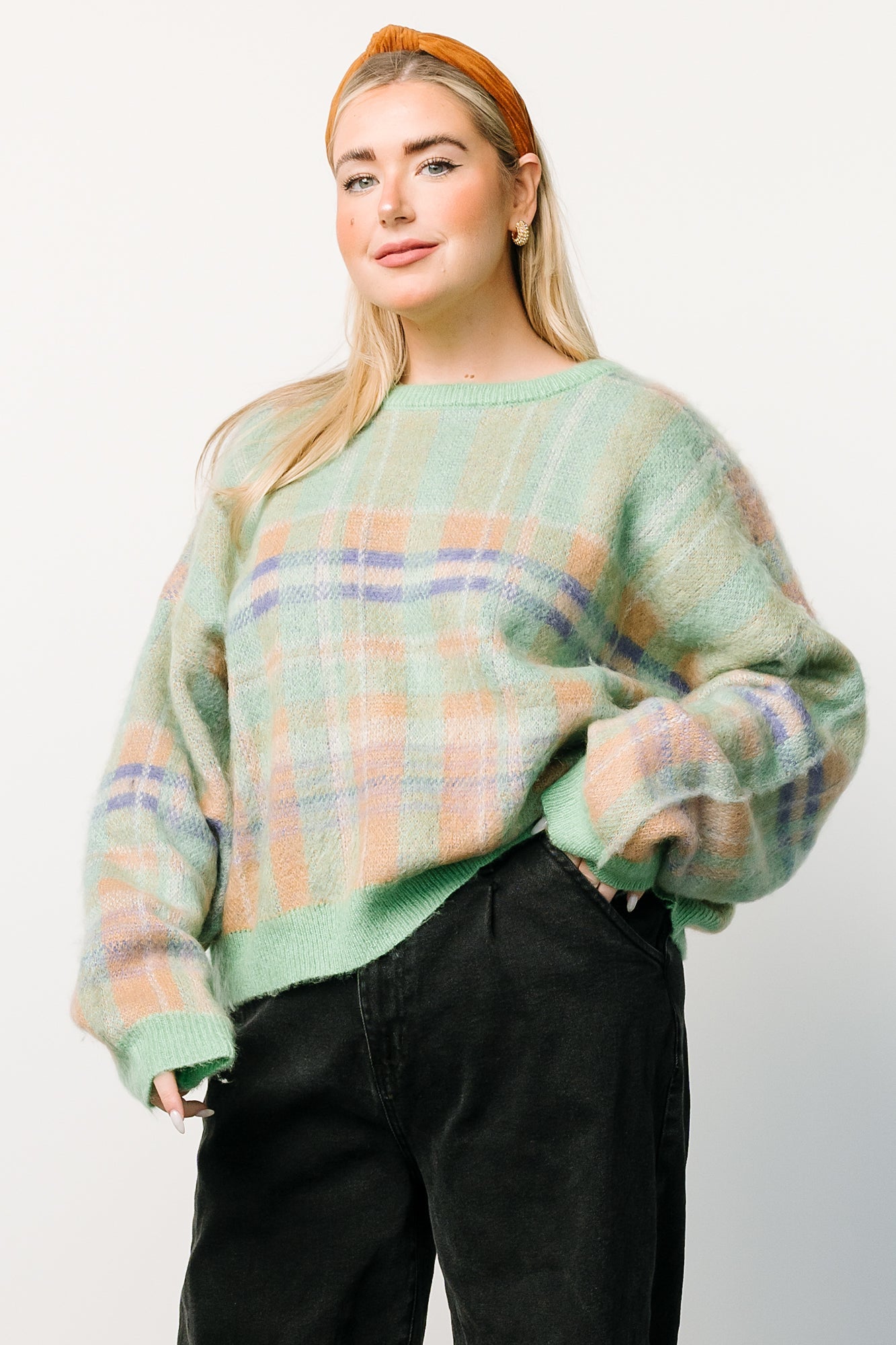 Brentridge Plaid Sweater | Green Multi Official Site