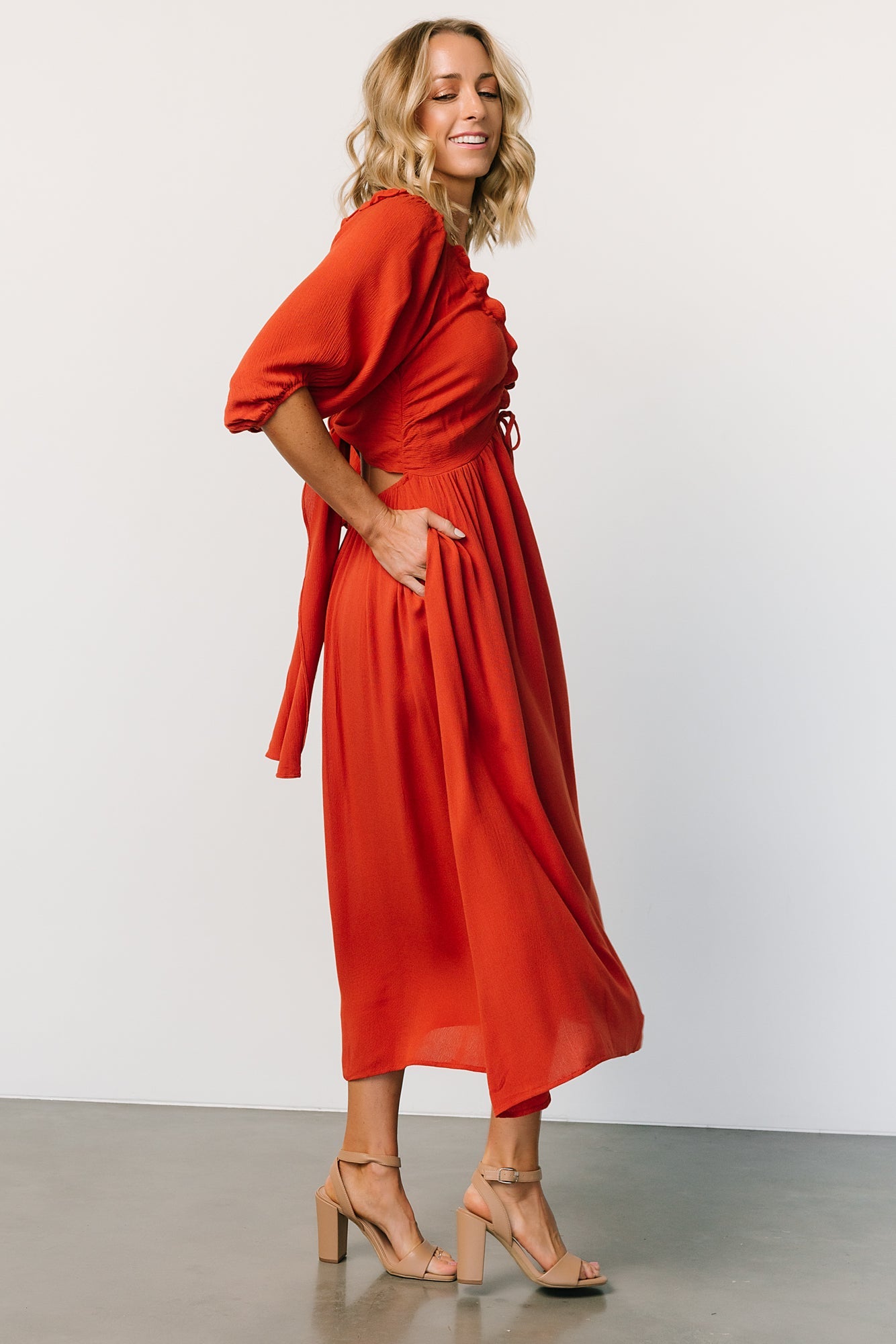 Vicki Midi Dress | Rust Outlet Store Cheap Online