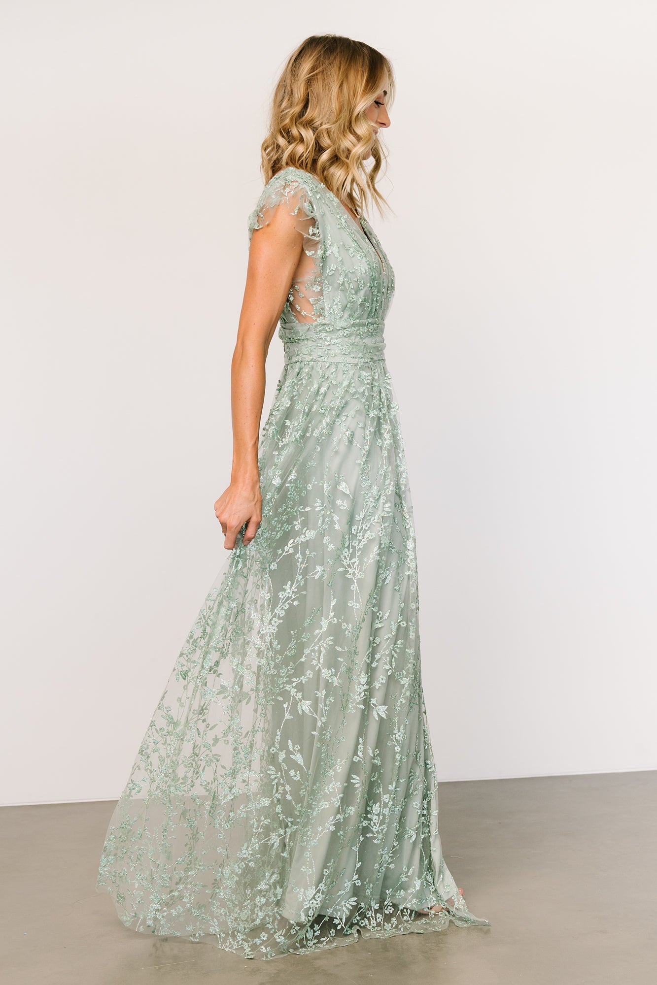 Arlene Shimmer Gown | Sage Cheapest