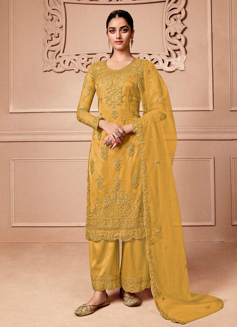 Yellow Color Pant Style Straight Suit Sale Explore