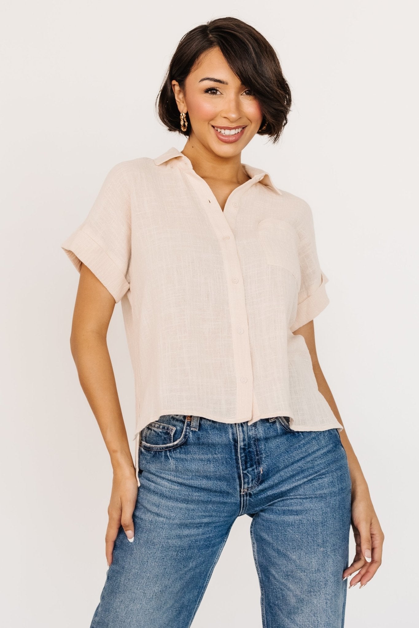 Hammond Short Sleeve Top | Natural Outlet Factory Outlet