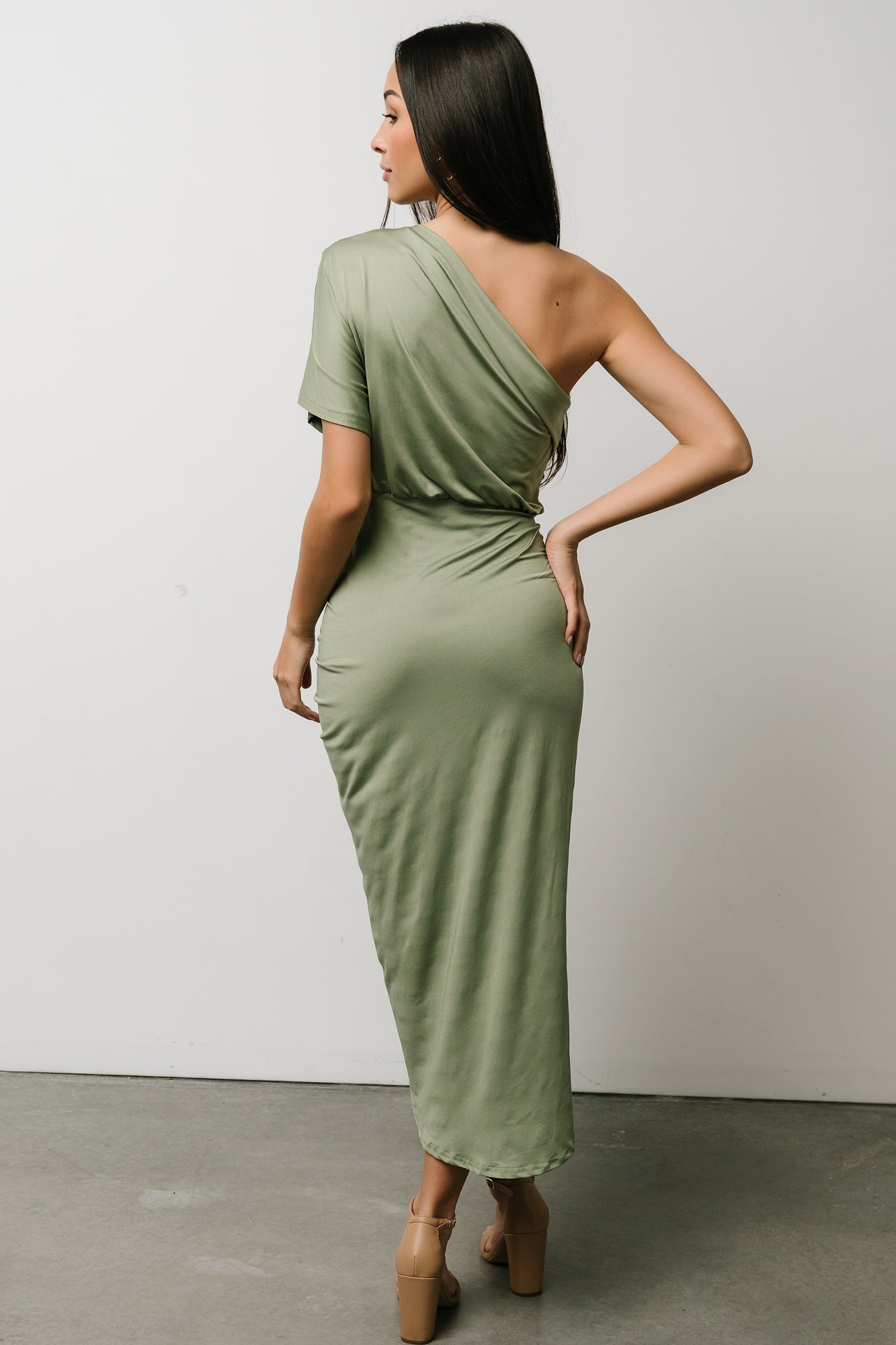 Addison Midi Dress | Dusty Sage Quality Original