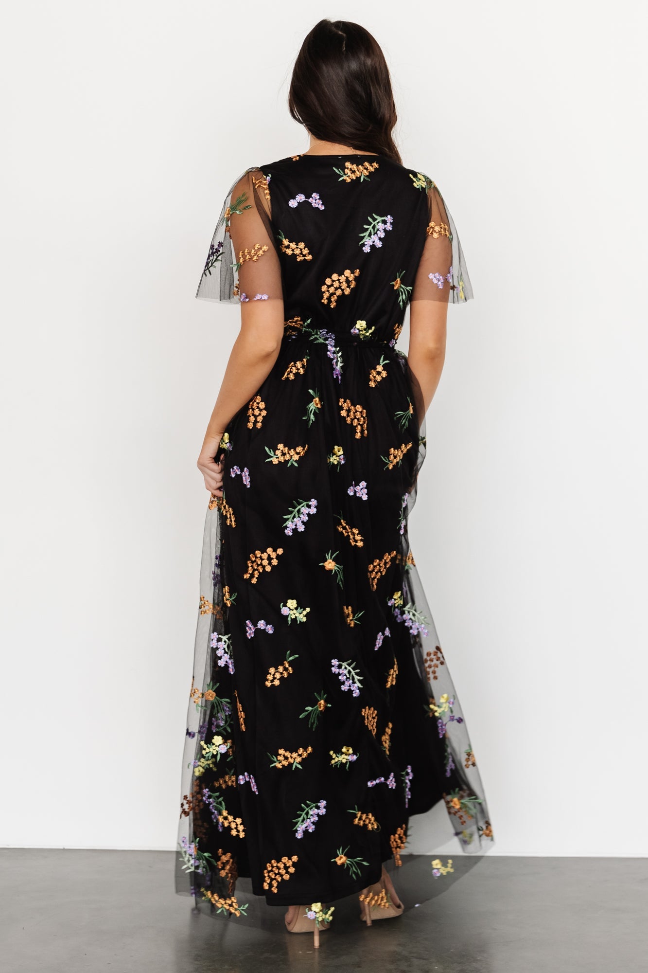 Marseille Embossed Maxi Dress | Midnight Meadow Pices Cheap Pice