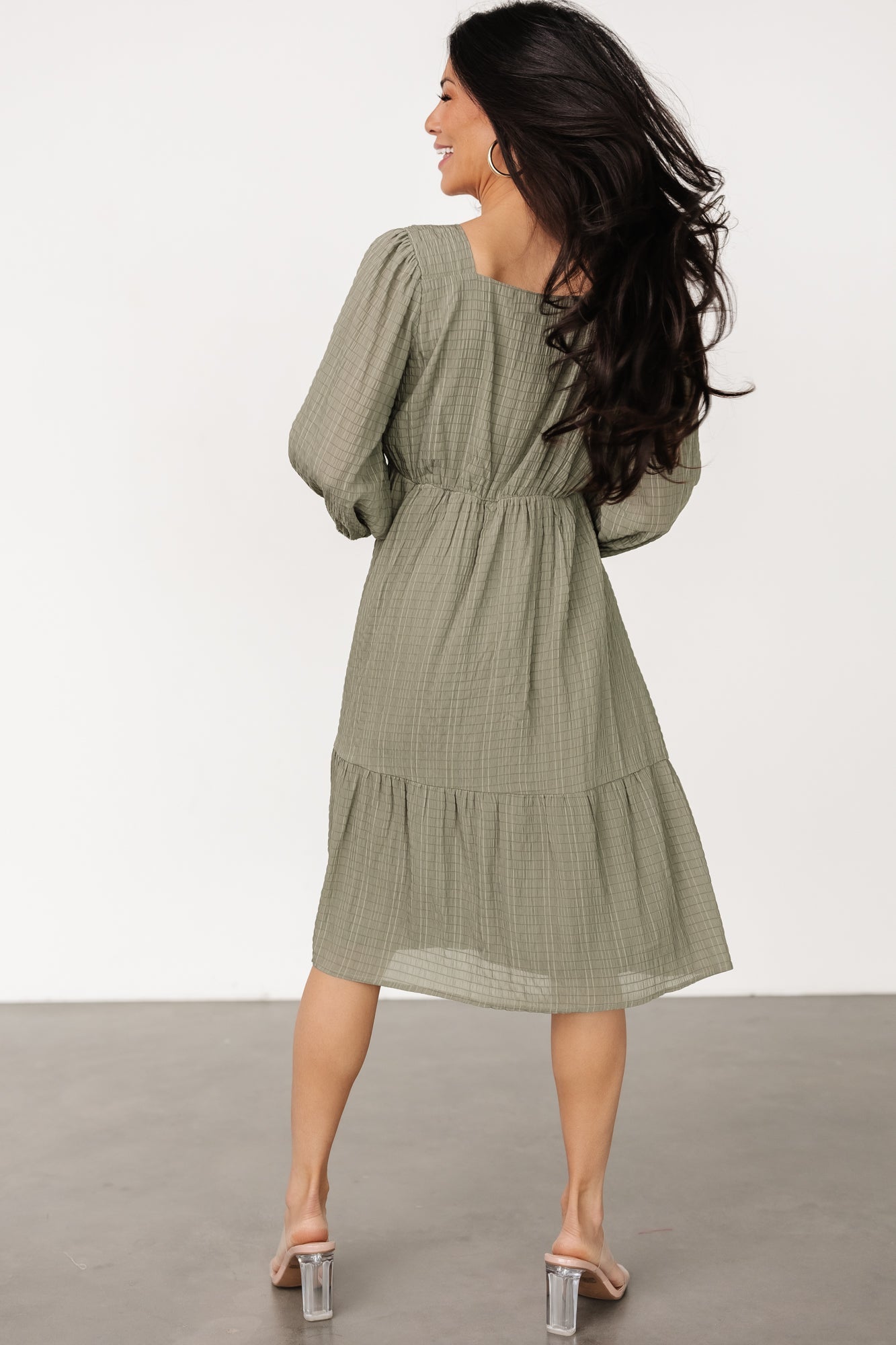 Vaeda Midi Dress | Olive Quality Free Shipping Low Pice