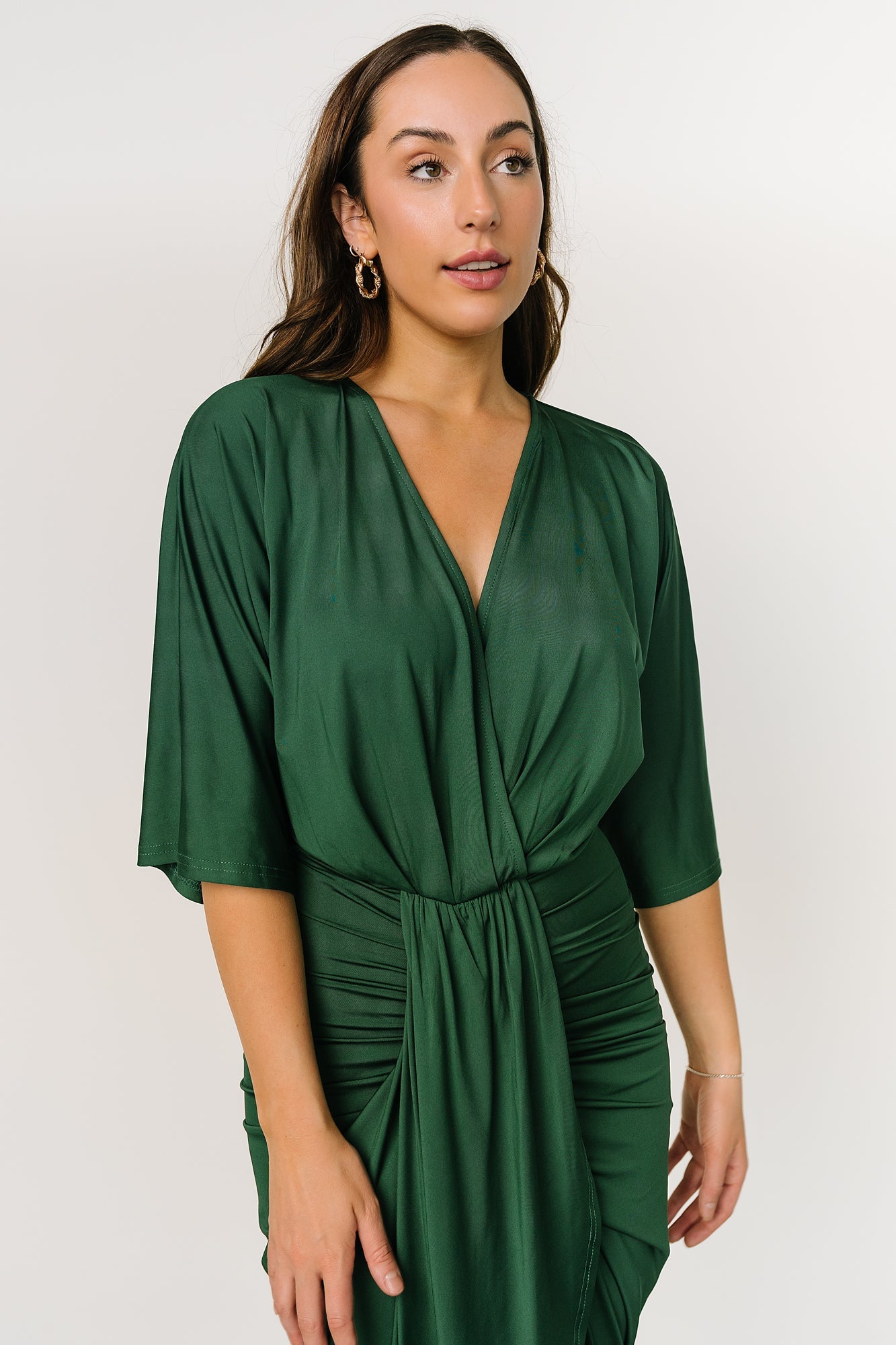 Mimi Midi Dress | Hunter Green Fast Delivery Online