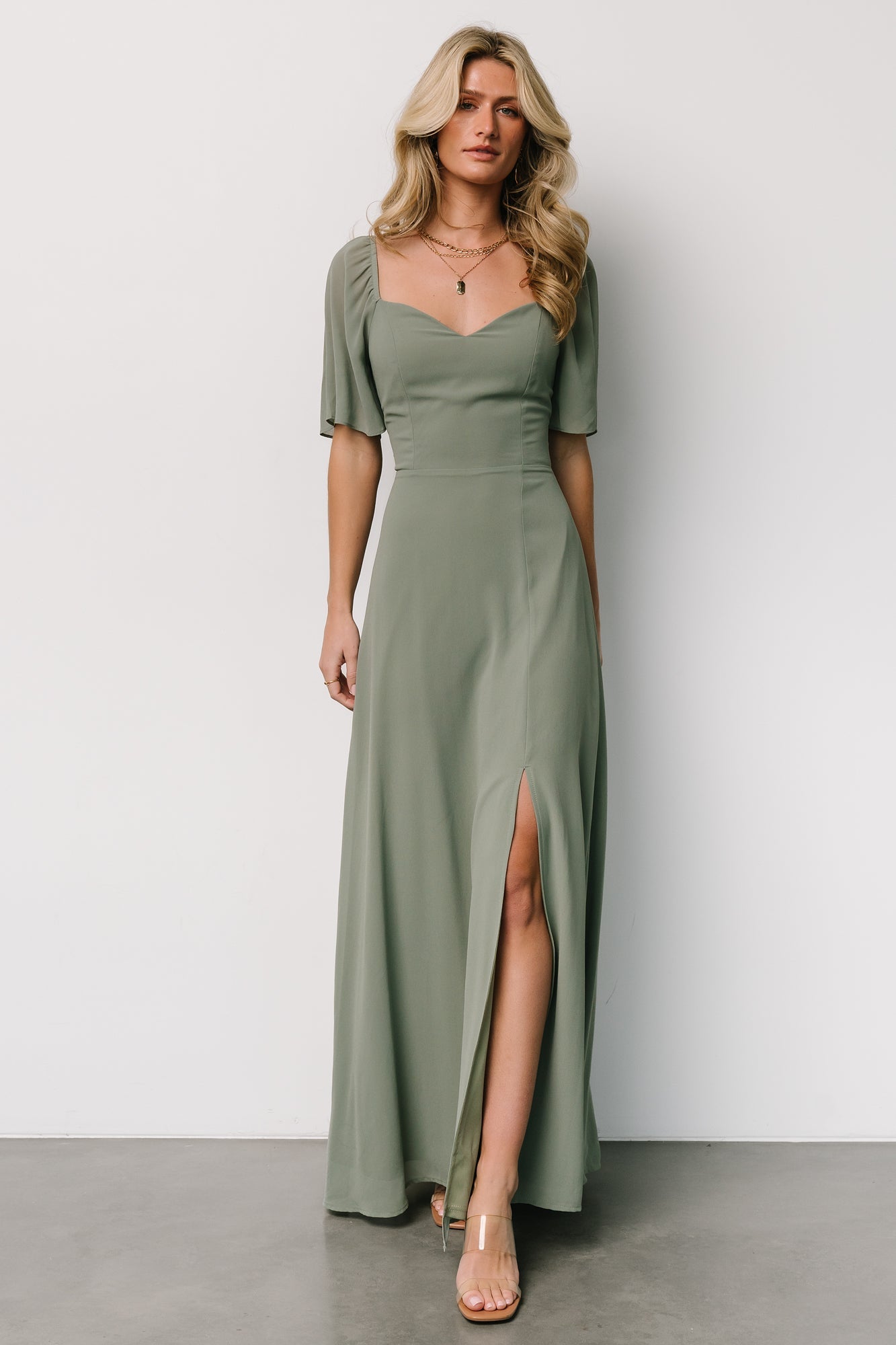 Sierra Sweetheart Maxi Dress | Eucalyptus Best Seller Cheap Pice