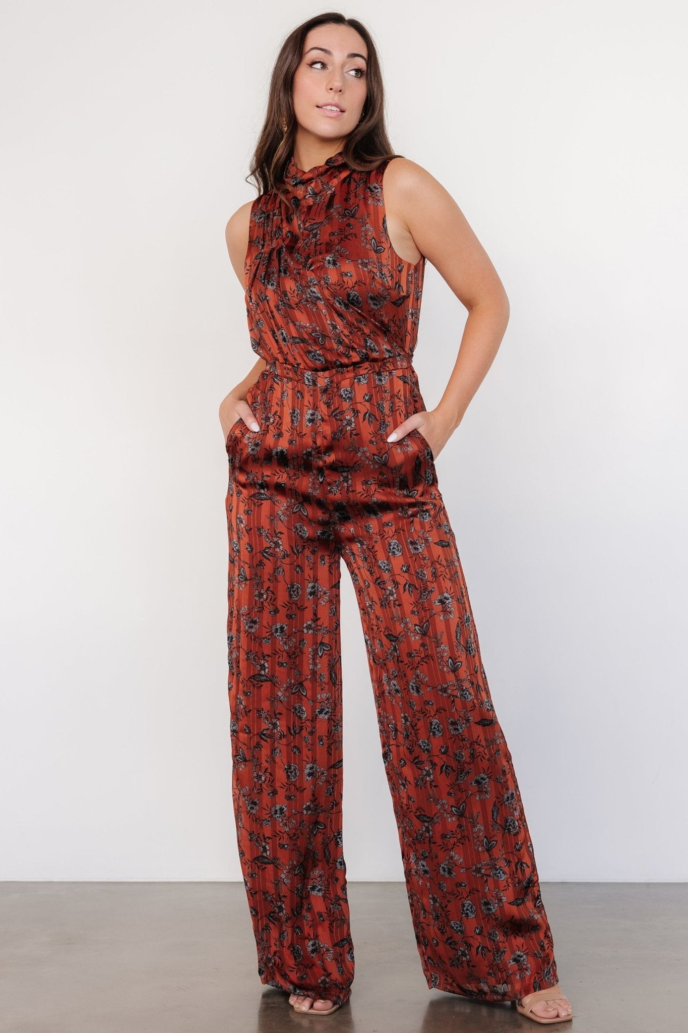 Suni Sleeveless Jumpsuit | Copper + Slate Floral Online Cheap Online