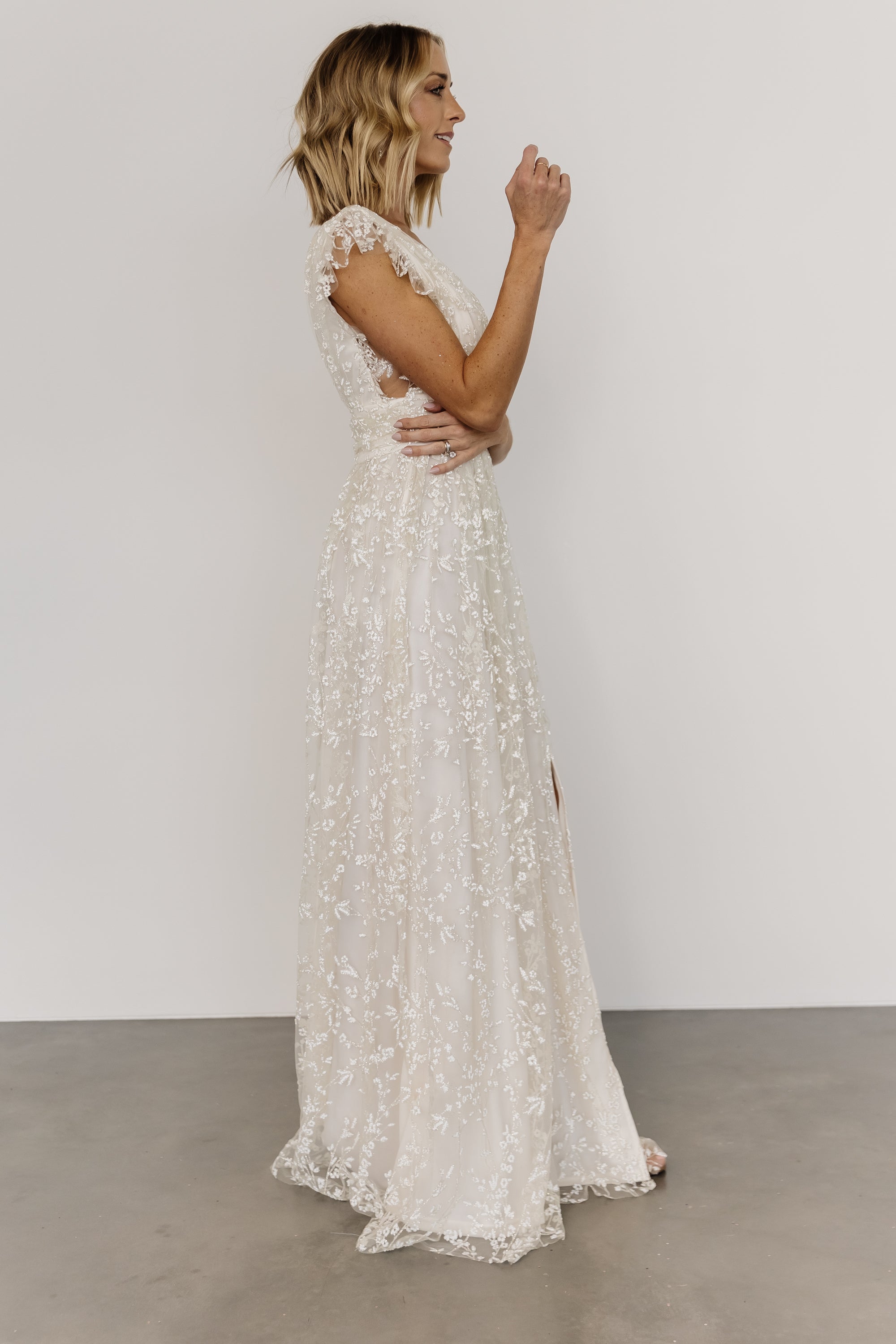 Arlene Shimmer Gown | Ivory Limited Edition Sale Online