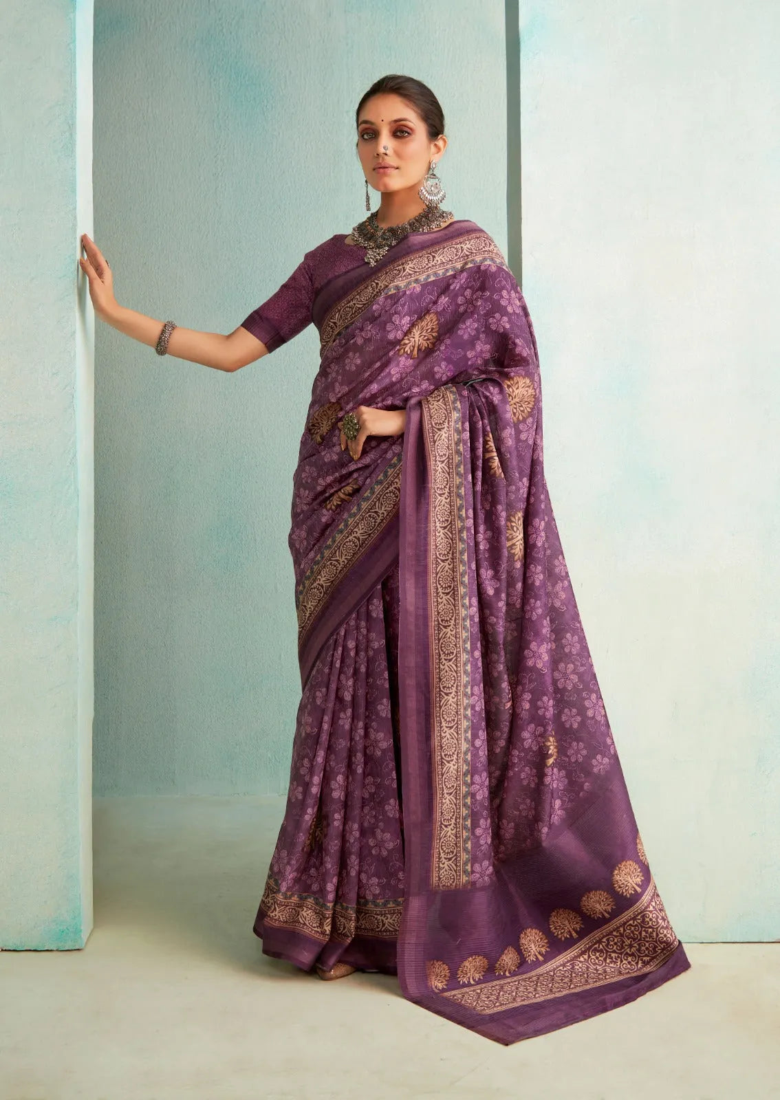 Dignified Deep Purple Handloom Silk Weave Traditional Saree Cheap Sale Tumblr