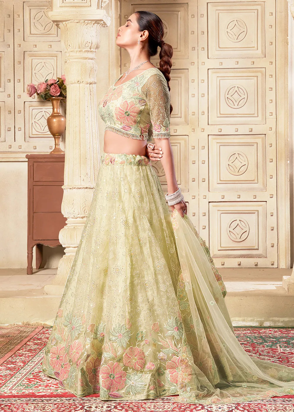 Fantastic and Classic Lemon Yellow Wedding Style Lehenga Choli Supply Sale Online