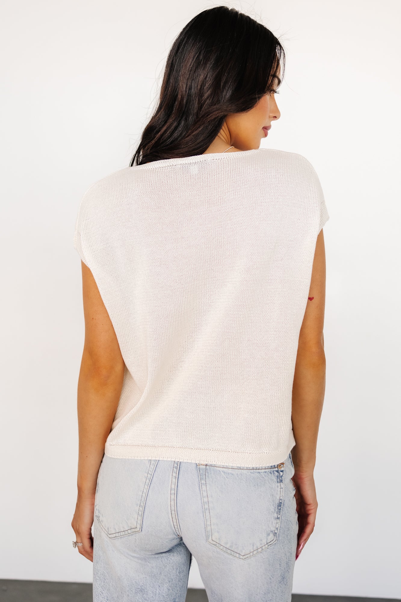 Lexie Knit Top | Cream + Orange Applique Outlet Fashion Style