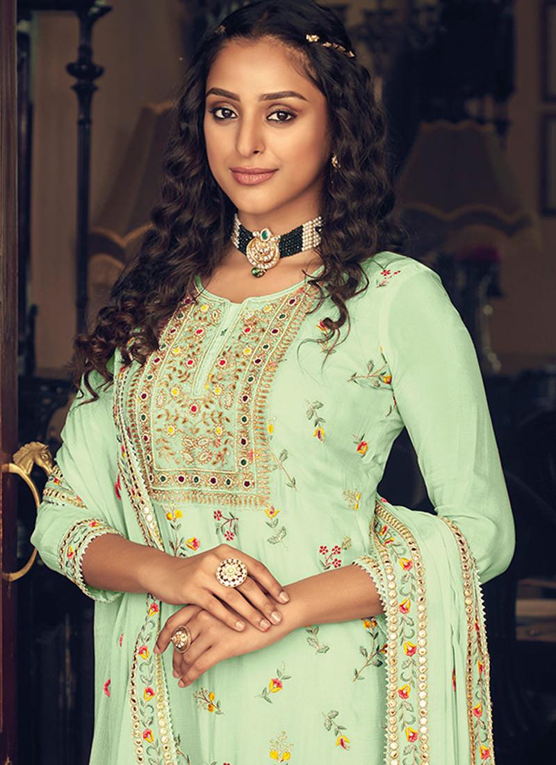 Light Green Pant Style Pakistani Dress Tumblr