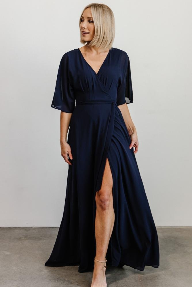 Lilly Wrap Maxi Dress | Navy Very Cheap Cheap Online