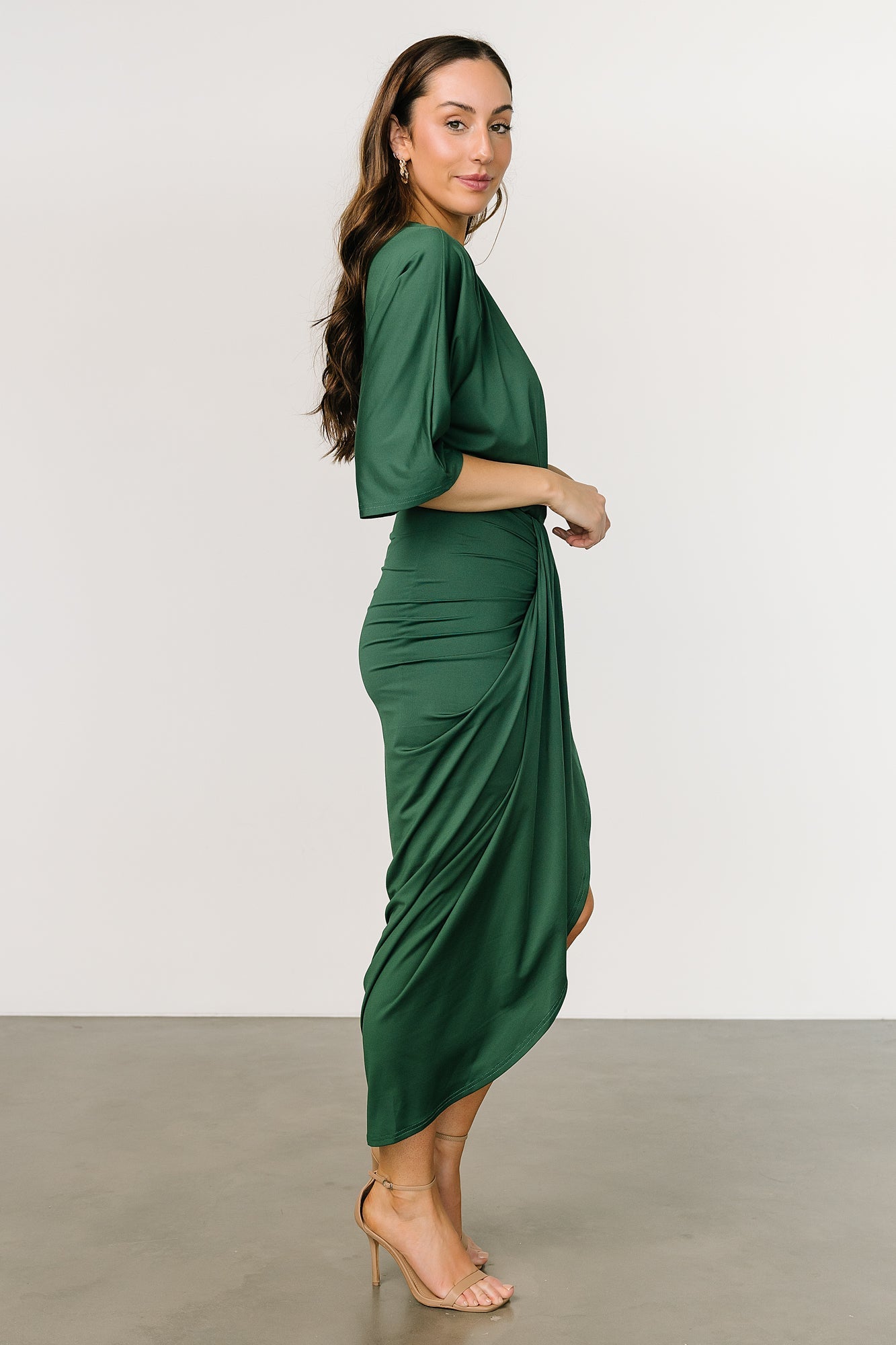 Mimi Midi Dress | Hunter Green Fast Delivery Online