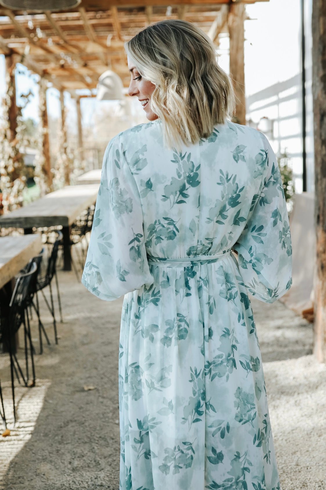 Kia Kimono Maxi Dress | Sage Floral Buy Cheap Fashion Style