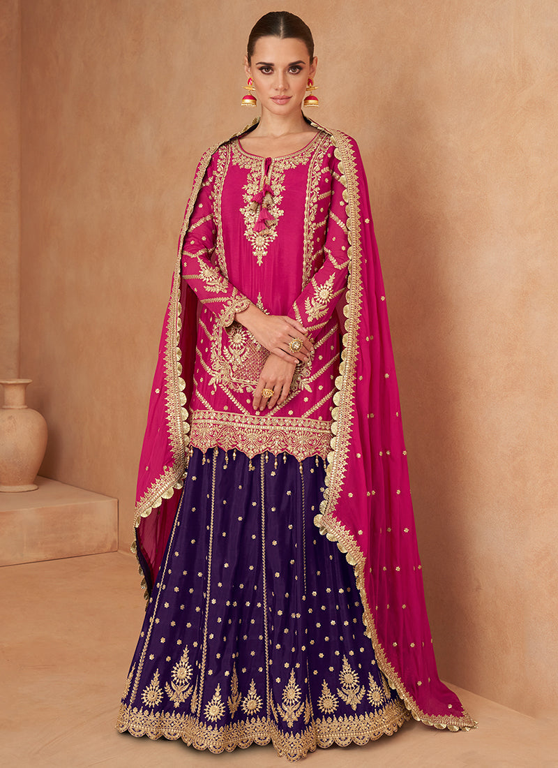 Vibrant and Extraordinary Heavy Embroidered Palazzo Suits Clearance Largest Supplier