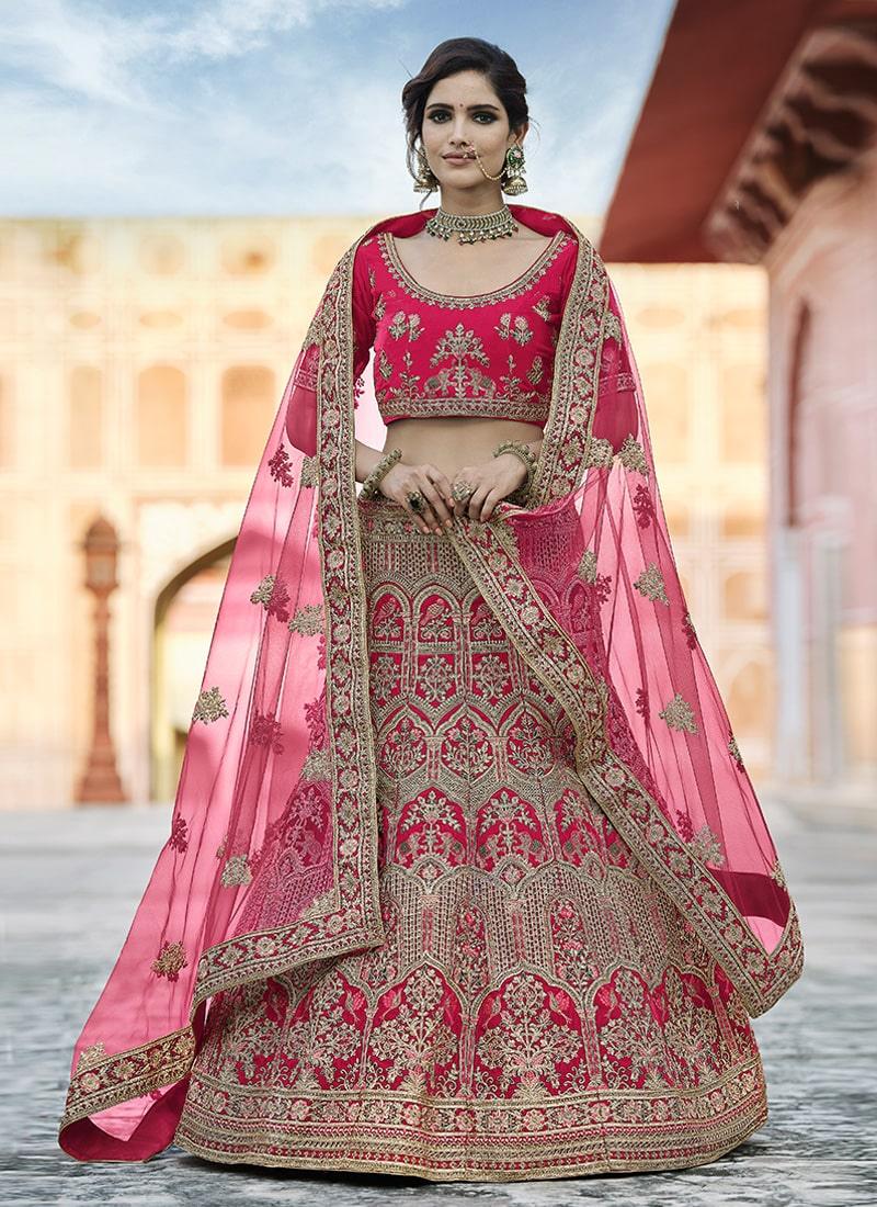 Gloroius Look Pink Color Stone And Dori Work Ethnic Wear Lehenga Choli Discount 2025