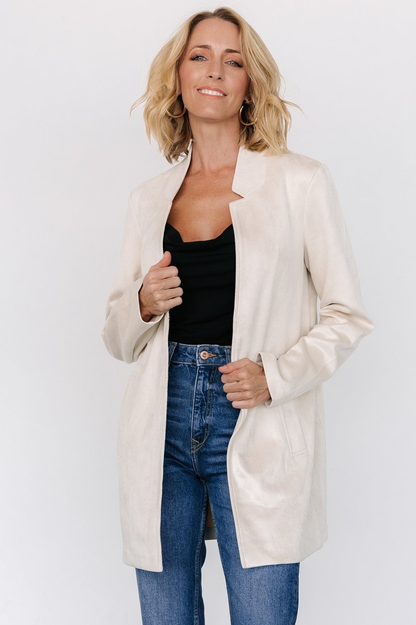 Queenie Faux Suede Jacket | Oatmeal 2025 New