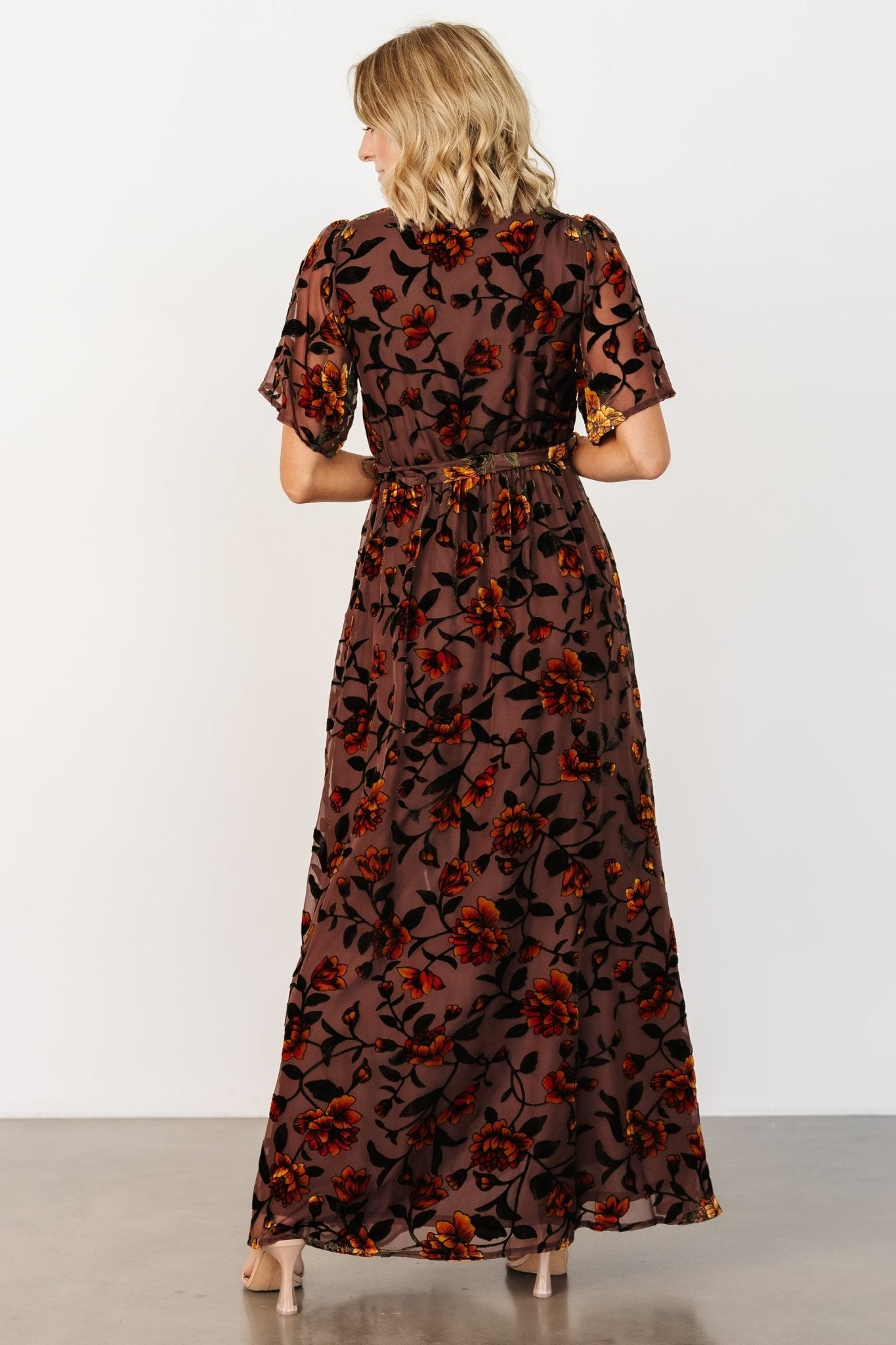 Uma Velvet Maxi Dress | Clove + Amber Floral Free Shipping Footlocker Finishline