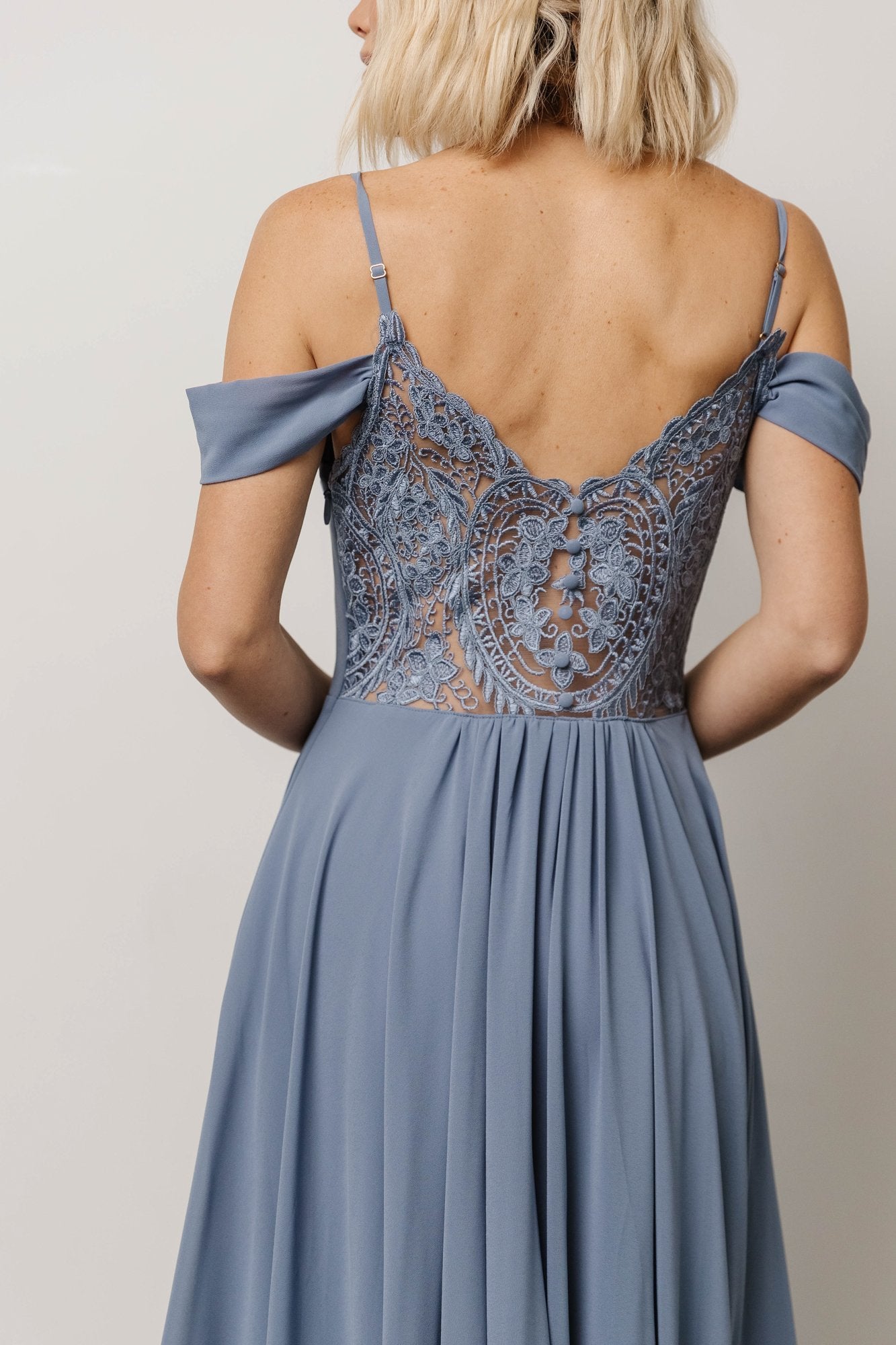 Bianca Lace Maxi Dress | Dusty Blue Sale Outlet