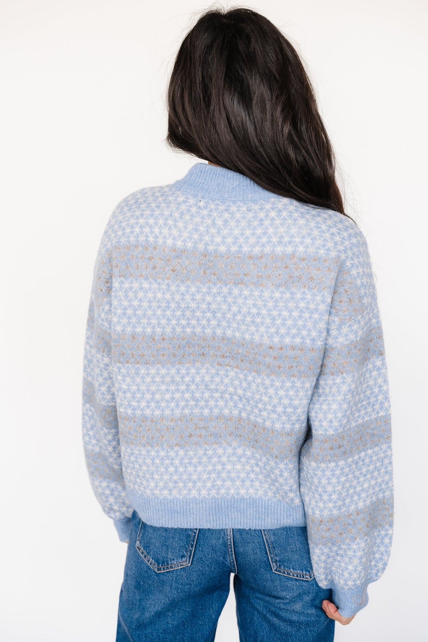 Henry Knit Sweater | Blue + Mocha Discount Big Discount