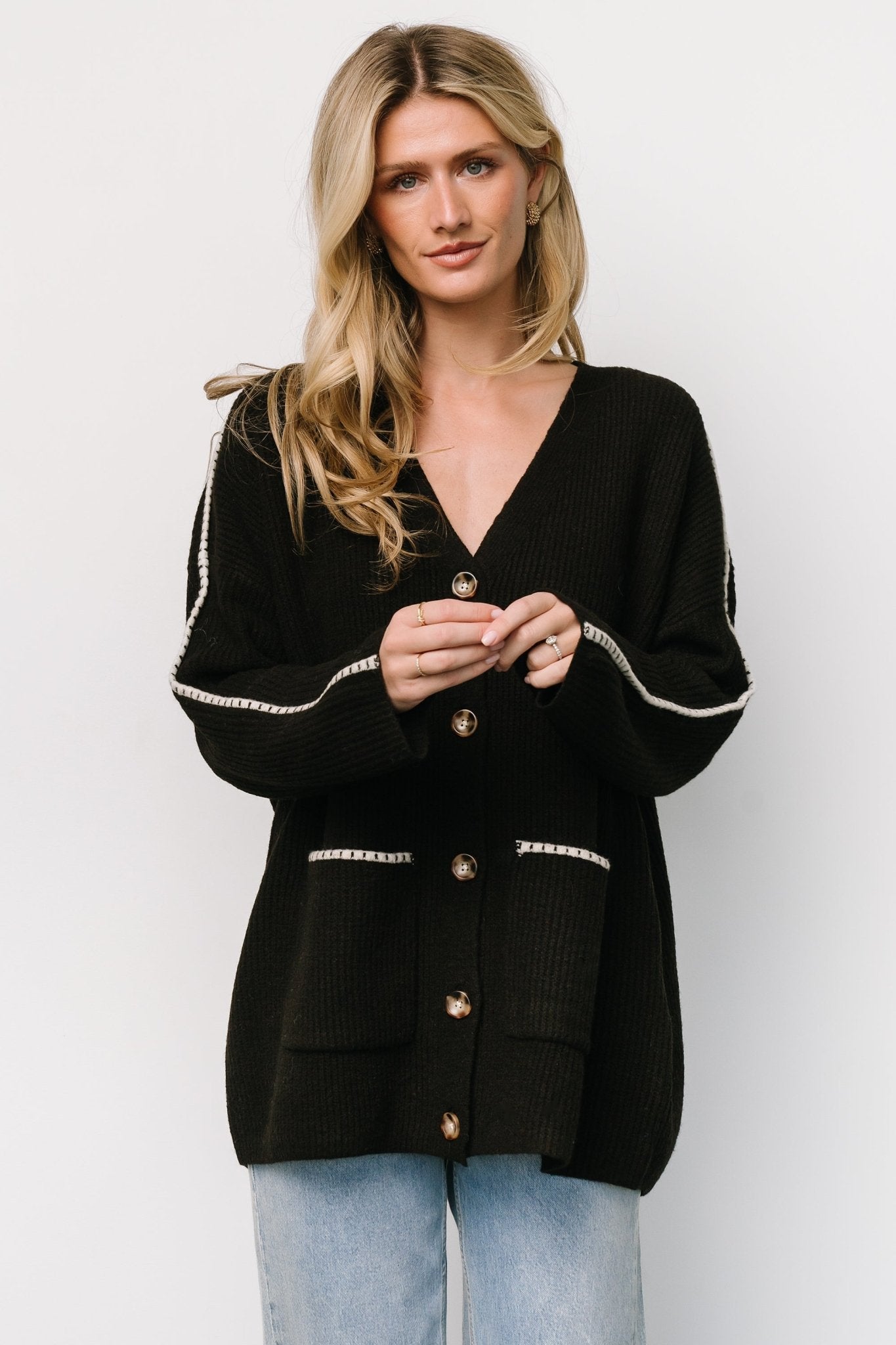 Tally Knit Cardigan | Dark Chocolate Discount Outlet Locations