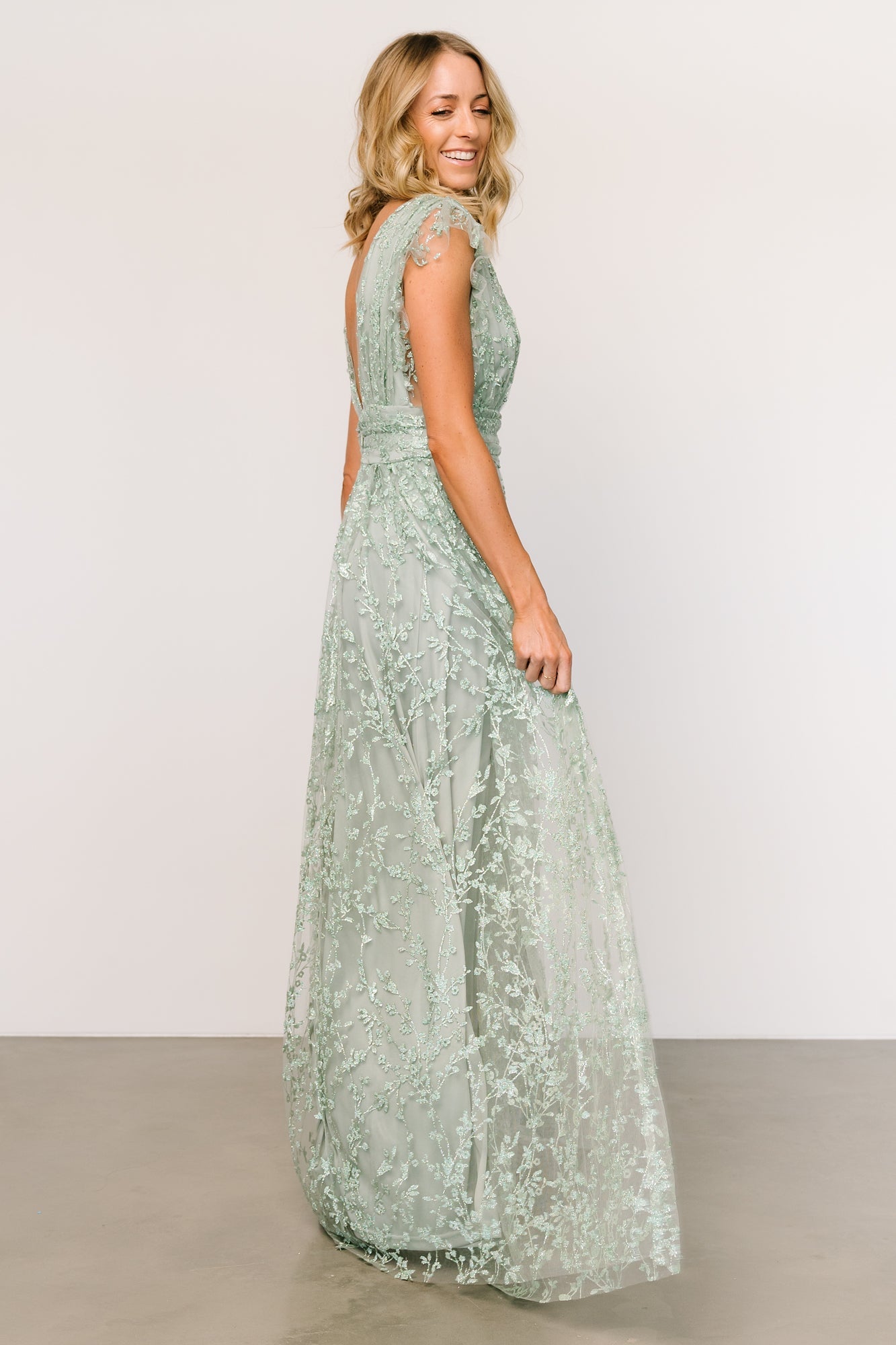 Arlene Shimmer Gown | Sage Cheapest