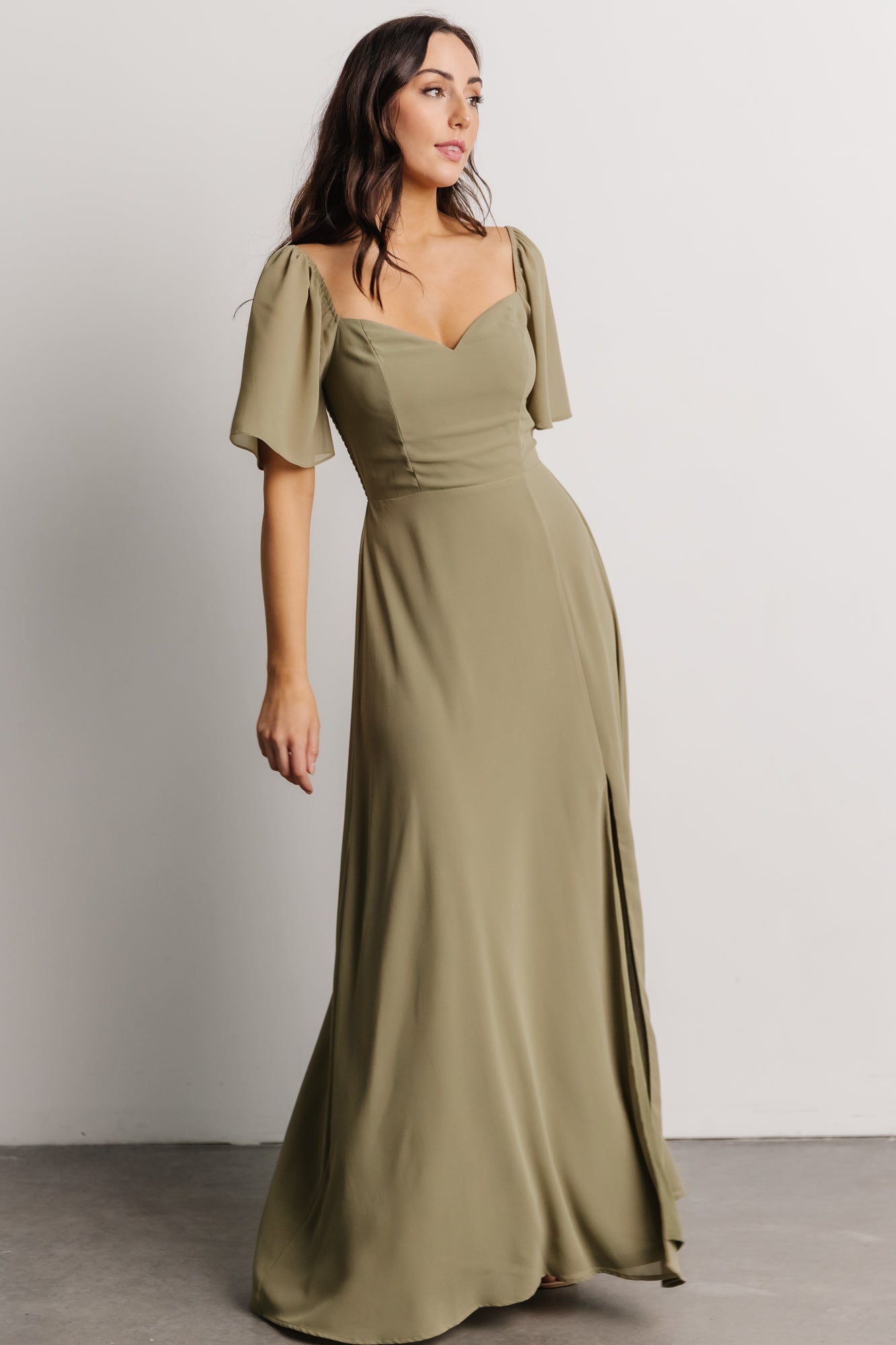 Sierra Sweetheart Maxi Dress | Dusty Olive Sale Supply