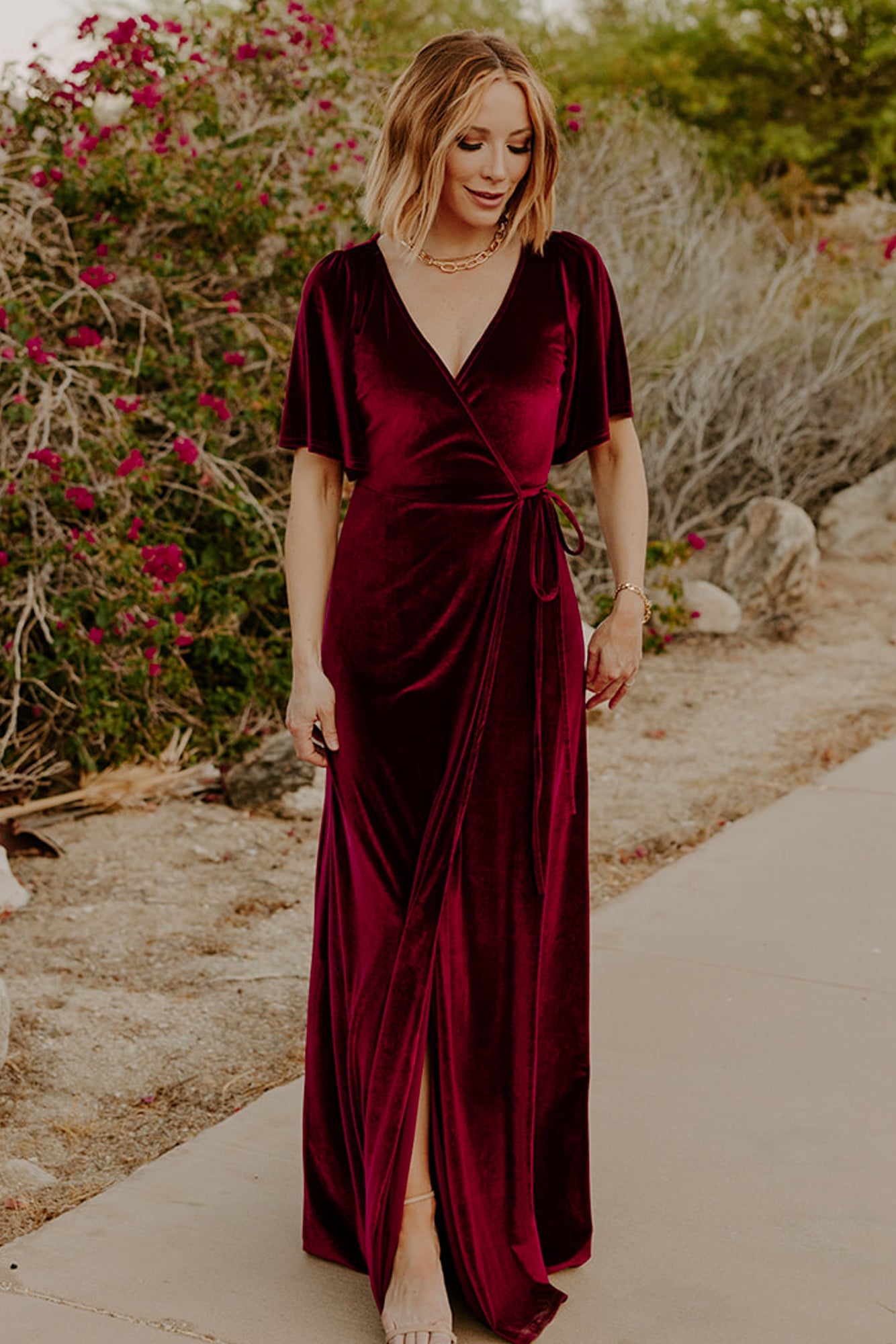 Meghan Velvet Wrap Maxi Dress | Mulberry Sale Affordable