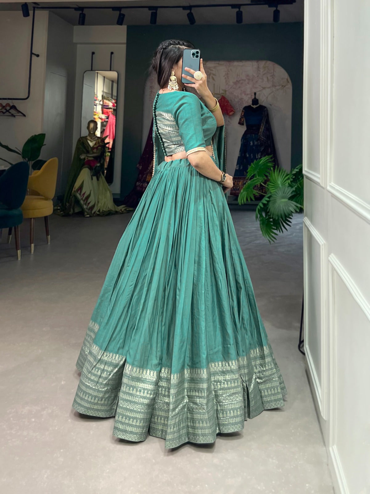 Amazing Pure Chanderi Embellished Lehenga Choli Cheap Sale Release Dates