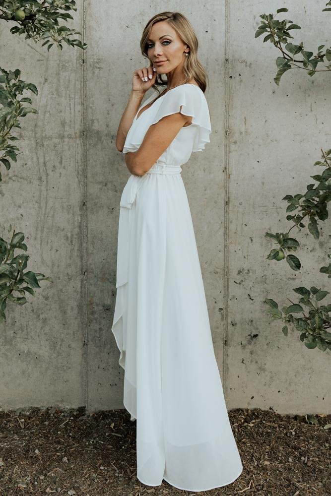 Katya Ruffle Maxi Dress | White Free Shipping Good Selling