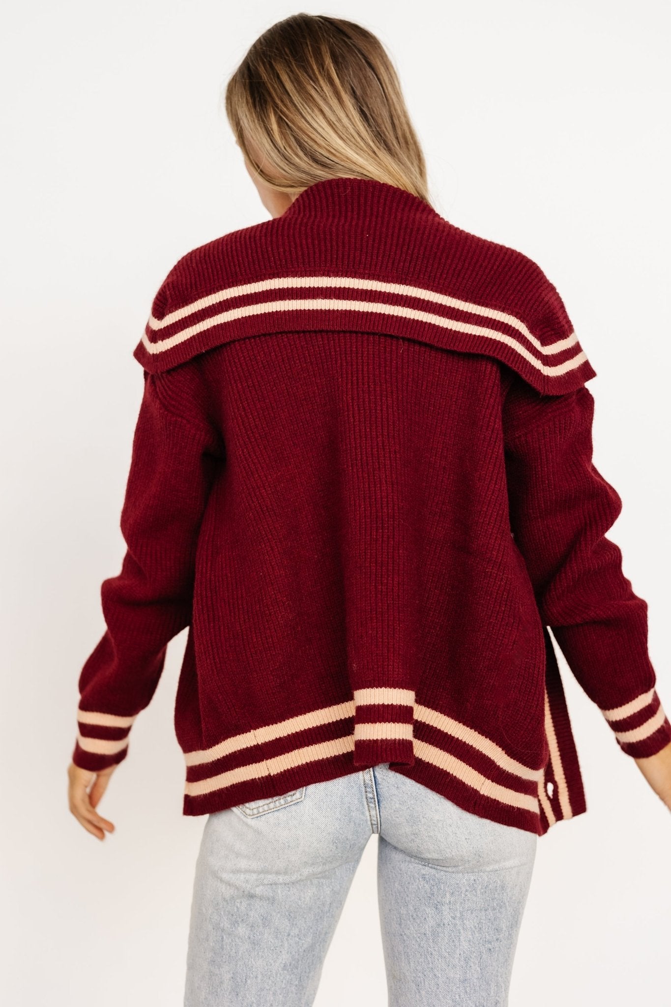 Corbett Knit Cardigan | Burgundy Buy Cheap Clearance Store